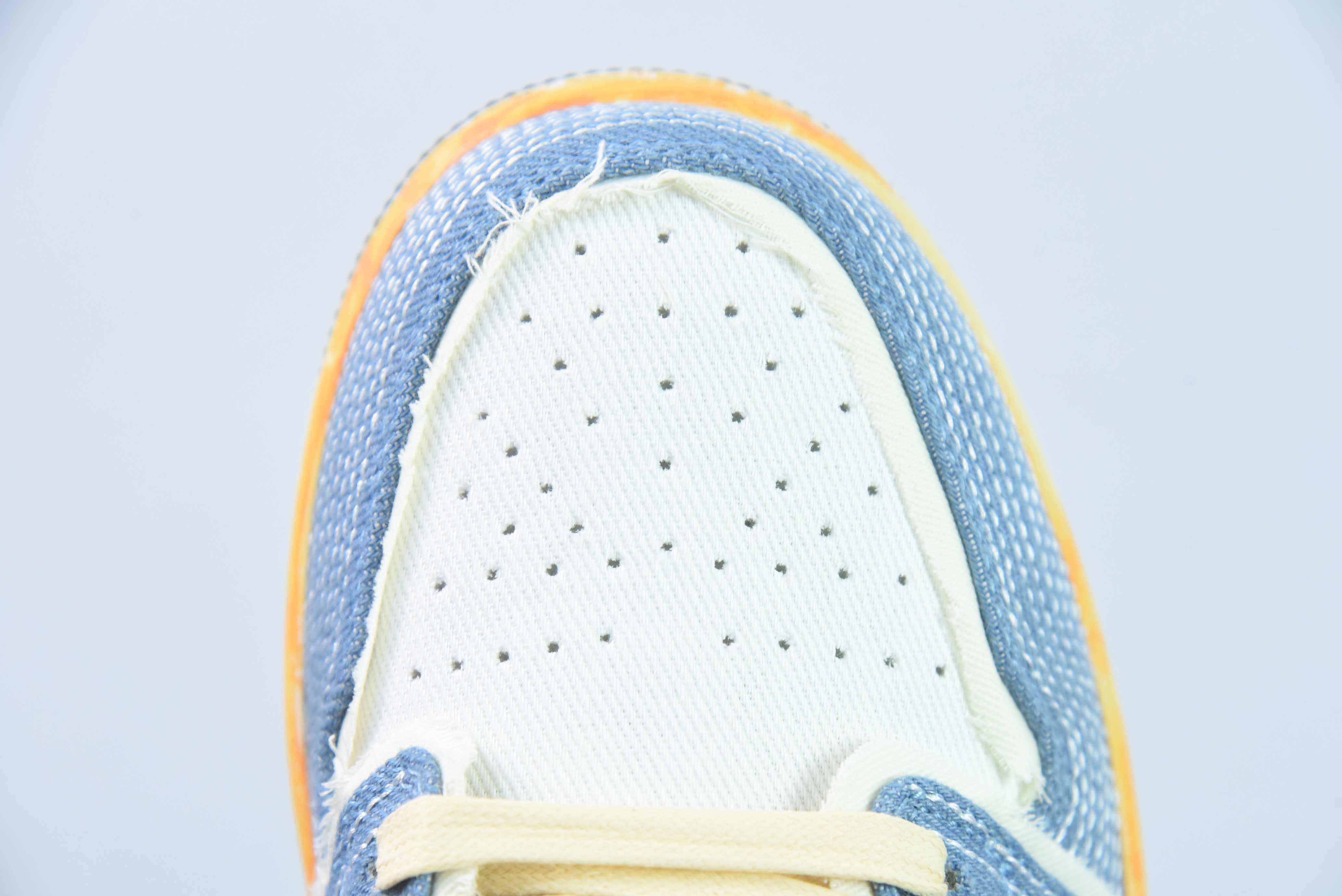 Air Jordan AJ1 Low 水洗丹宁刺子绣运动鞋 货号:FN7670-493
