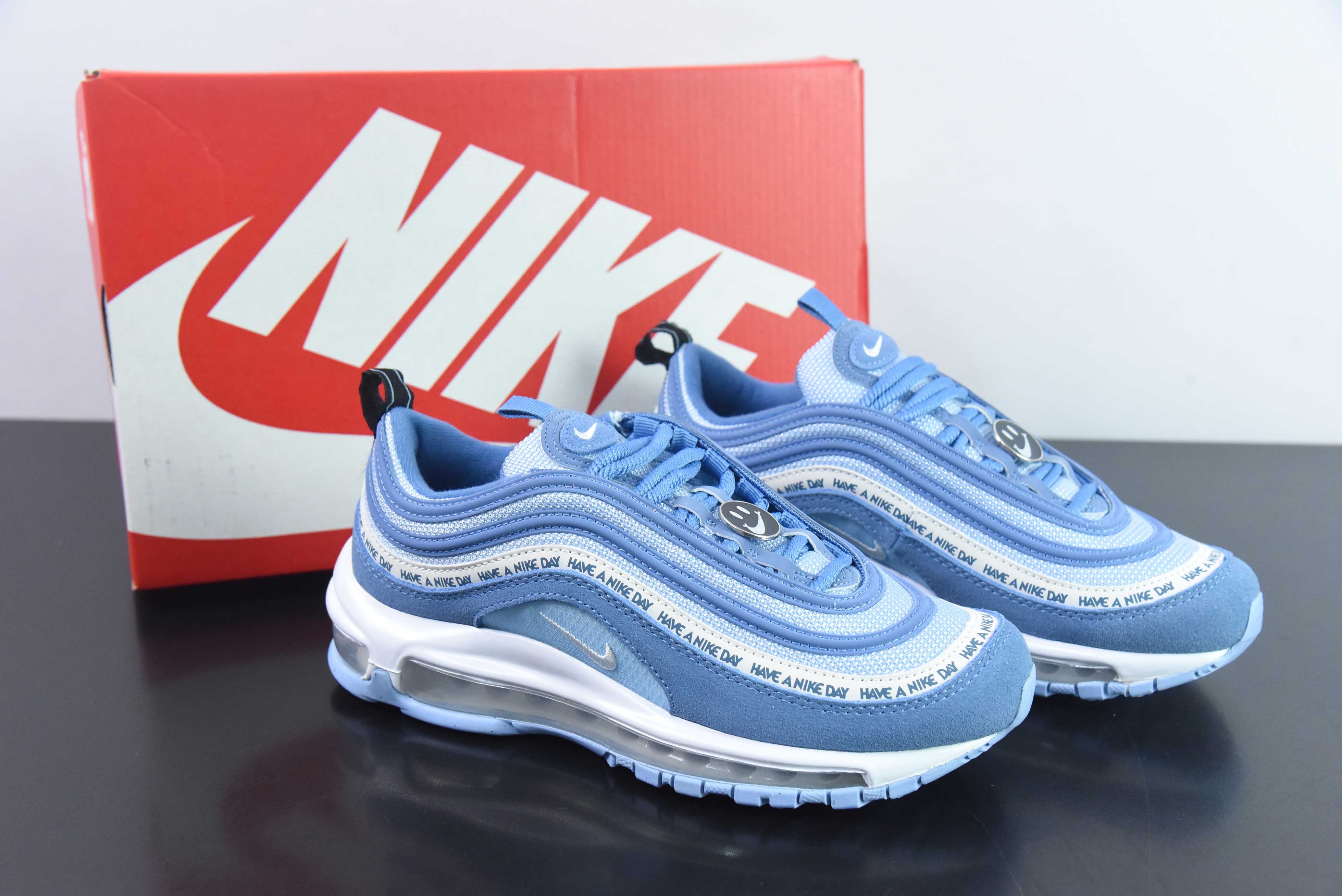 NK Air Max 97 OG 子弹 雾霾蓝笑脸 货号：BQ9130-400