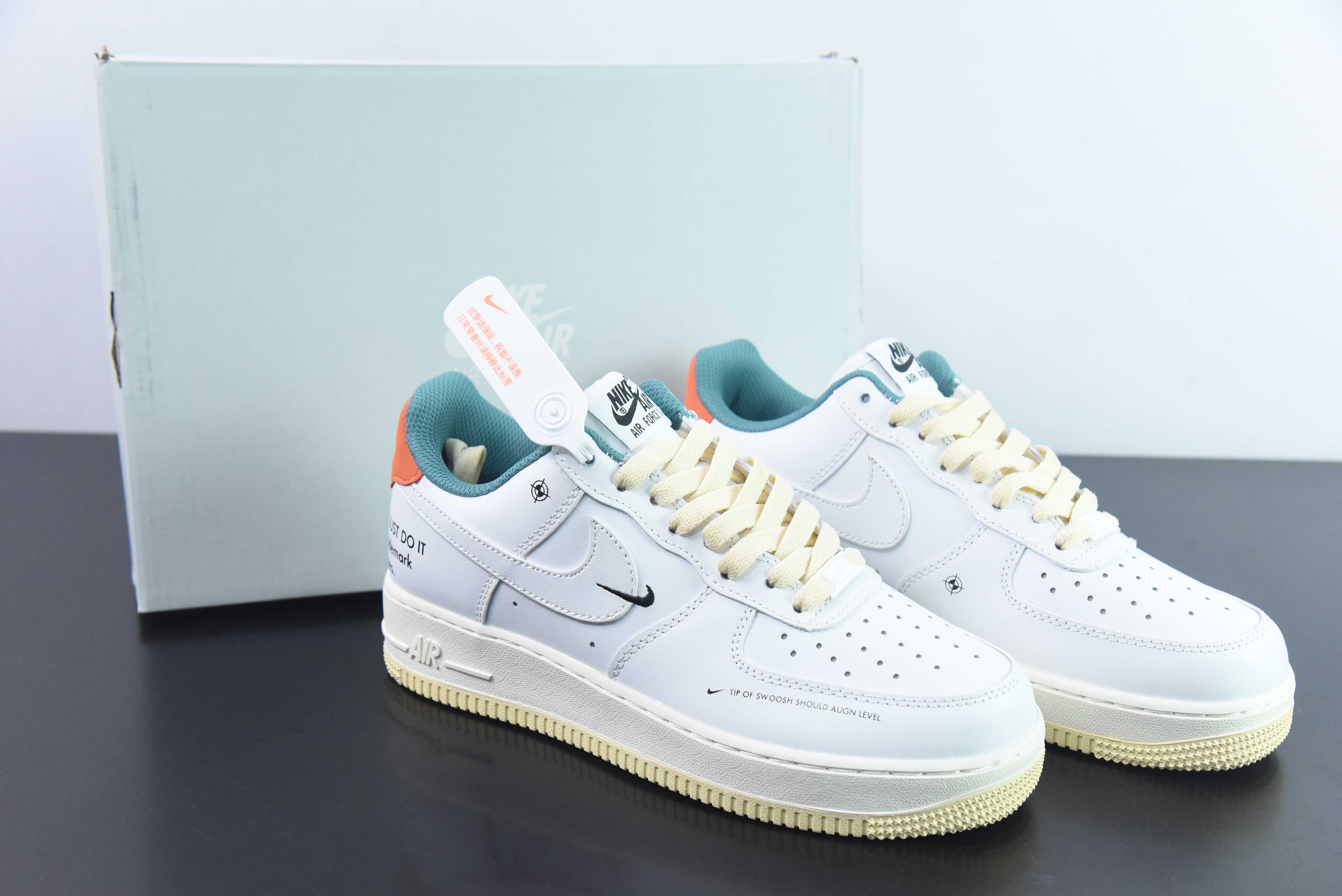 Nike Air Force 1 Low 空军一号低帮百搭休闲运动板鞋 联名白橙 货号:DM0970-111