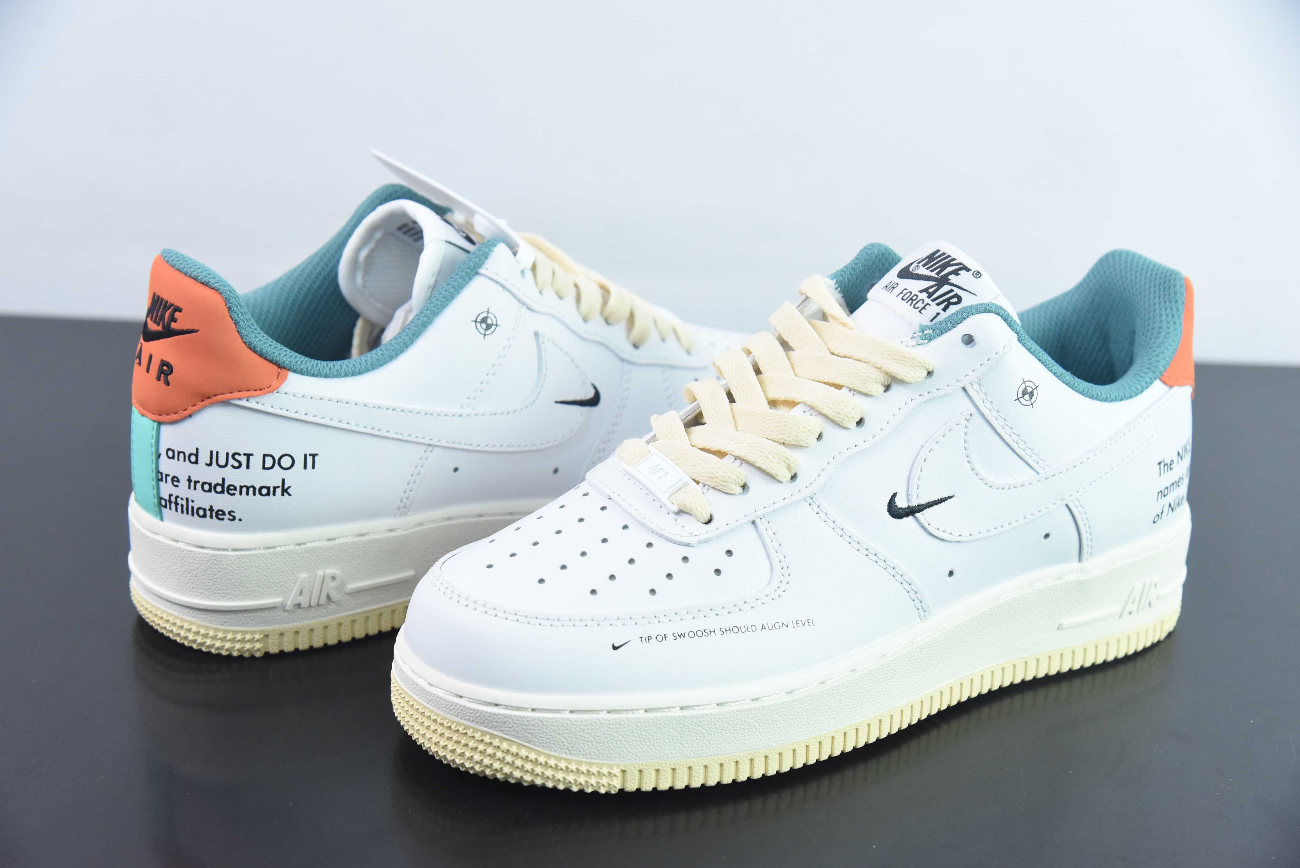 Nike Air Force 1 Low 空军一号低帮百搭休闲运动板鞋 联名白橙 货号:DM0970-111