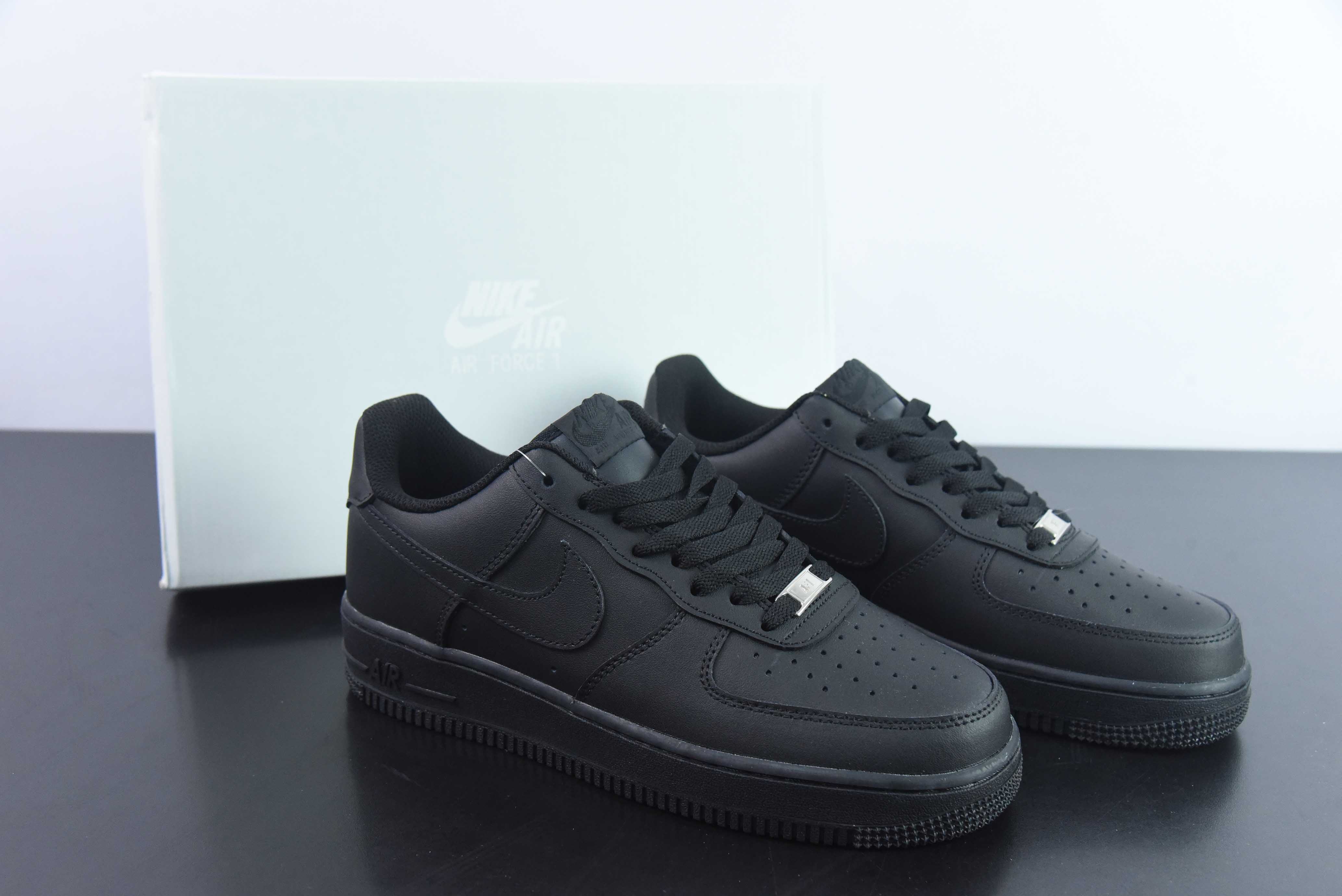 Nike Air Force 1 Low 空军一号低帮百搭休闲运动板鞋 黑武士纯黑 货号:DD8959-001