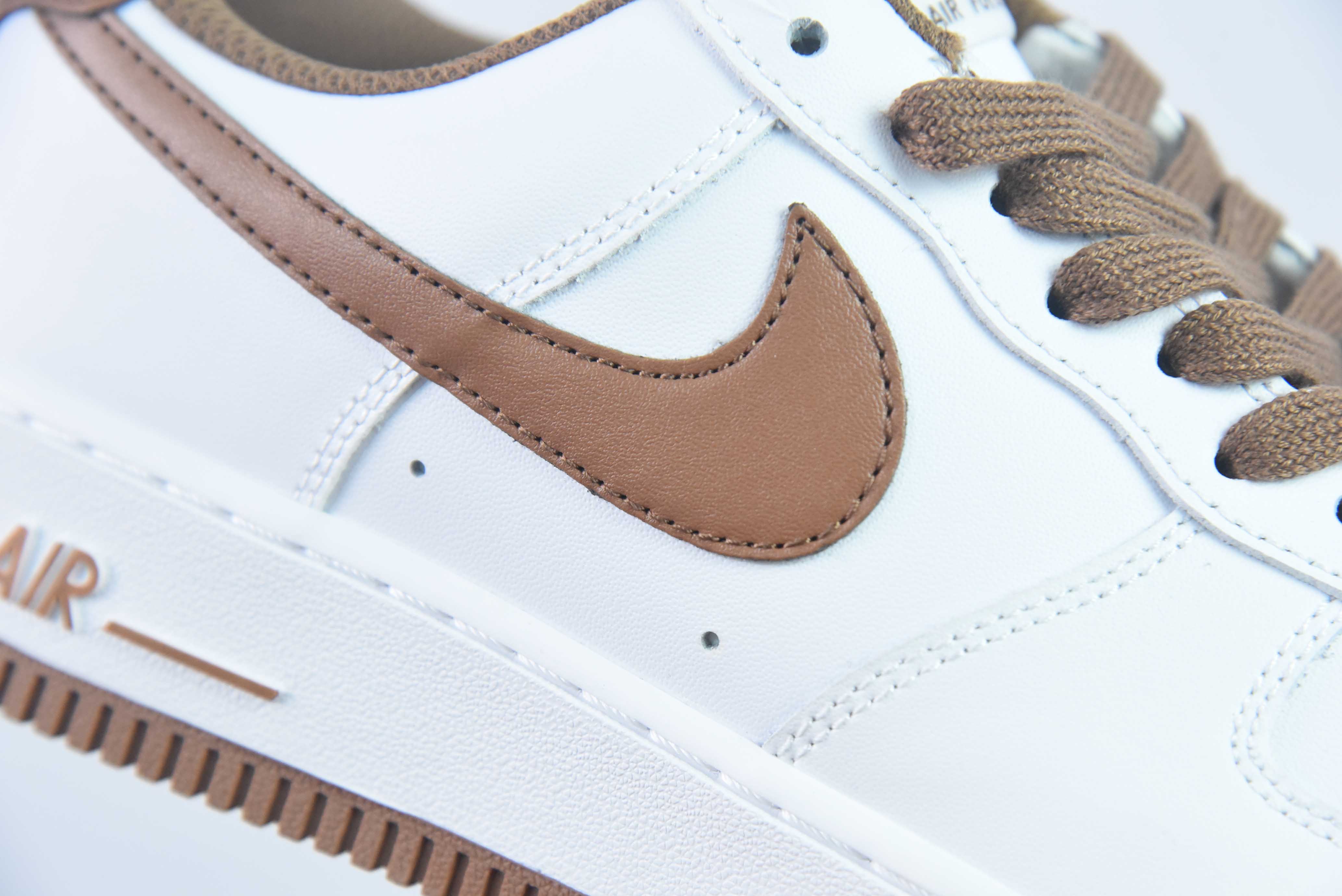 Nike Air Force 1 Low 空军一号低帮百搭休闲运动板鞋 白棕 货号:DH7561-100