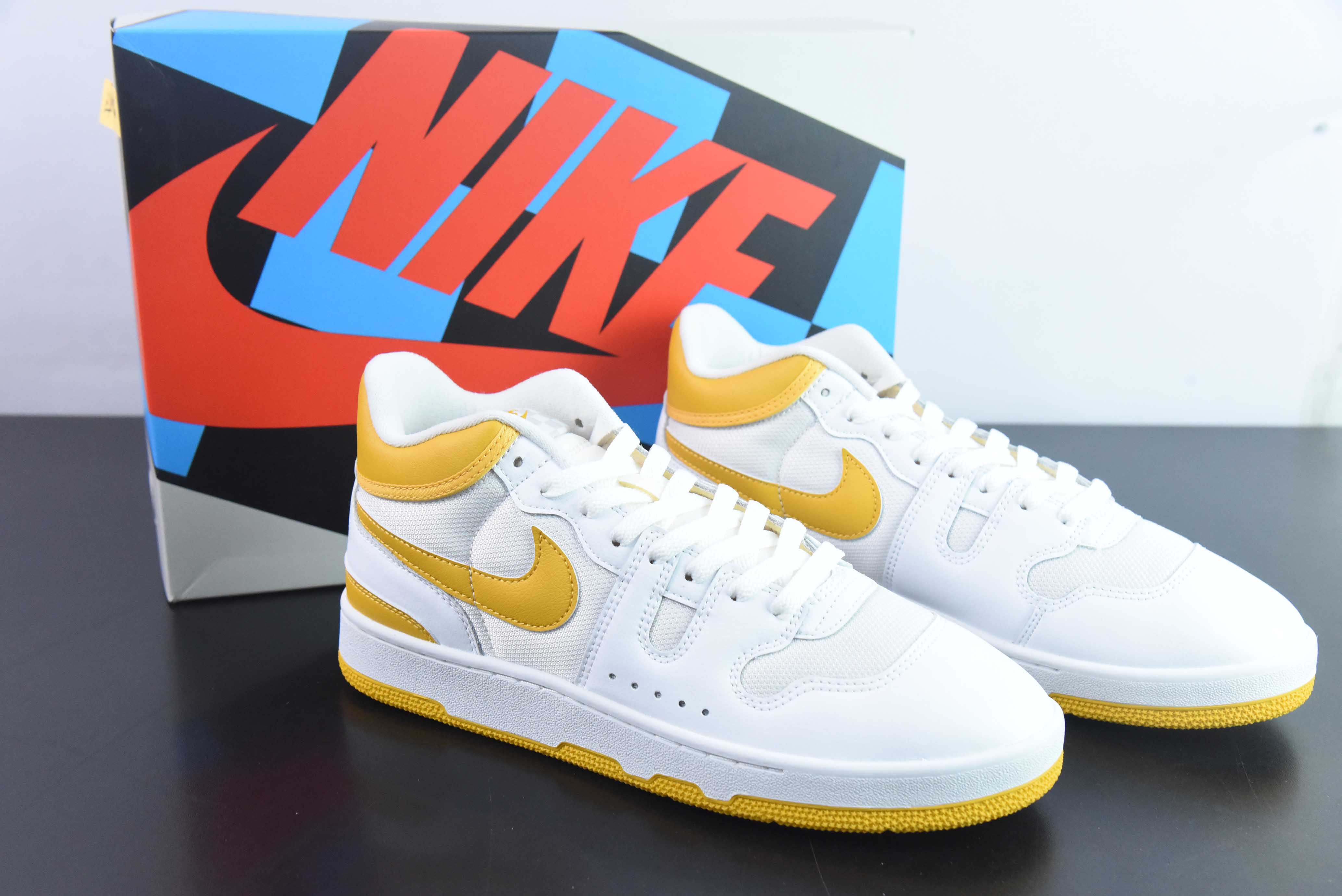 Nk Mac Attack QS"Light Smoke Grey/Black/White"休闲运动网球板鞋“OG黄白”FB8938-102