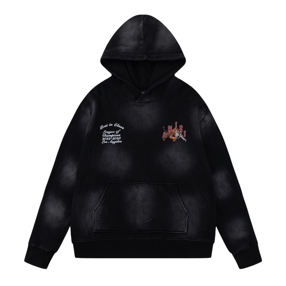 Amiri Clothing Hoodies Black Printing Fall/Winter Collection Hooded Top