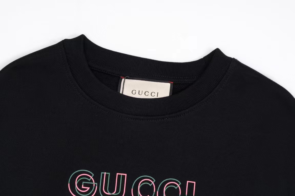 Gucci/古驰 24Fw 粉色双G印花圆领卫衣