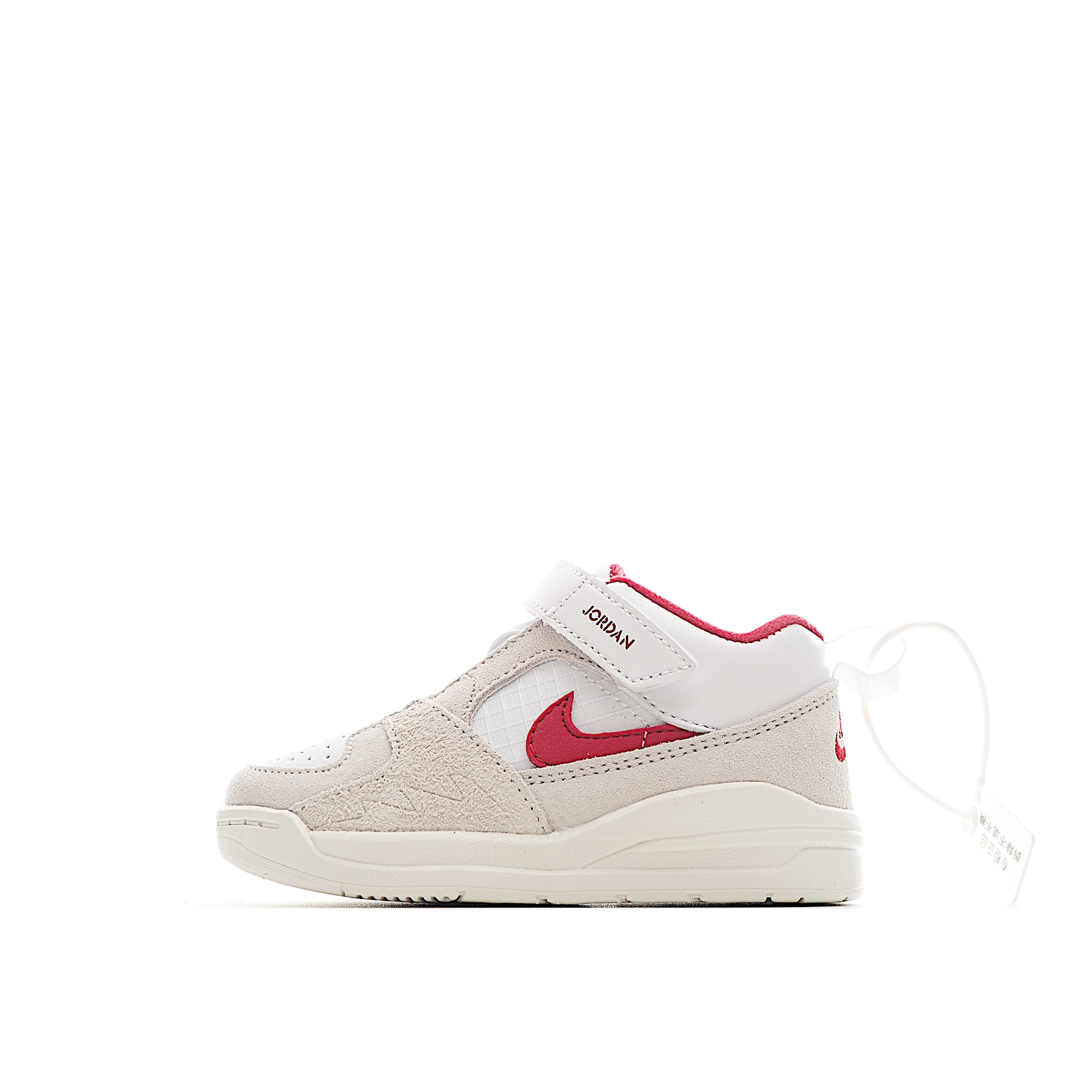 图片[2]-NK Jordan 90 儿童休闲鞋 NK Jordan 90 运动童鞋专为小宝贝打造，兼具舒适脚感与出众格调。鞋款从A1和AJ5中汲取设计灵感，是小宝贝日常玩耍的理想之选。鞋面采用结实皮革和合成材质，舒适耐穿，助力轻松玩乐。 尺码：小童24-27 大童28-37.5 货号：小童：3100 大童：5100-选品中心