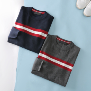 Louis Vuitton Clothing Knit Sweater High Quality Replica Red White Men Knitting Wool Fall/Winter Collection Casual M233528