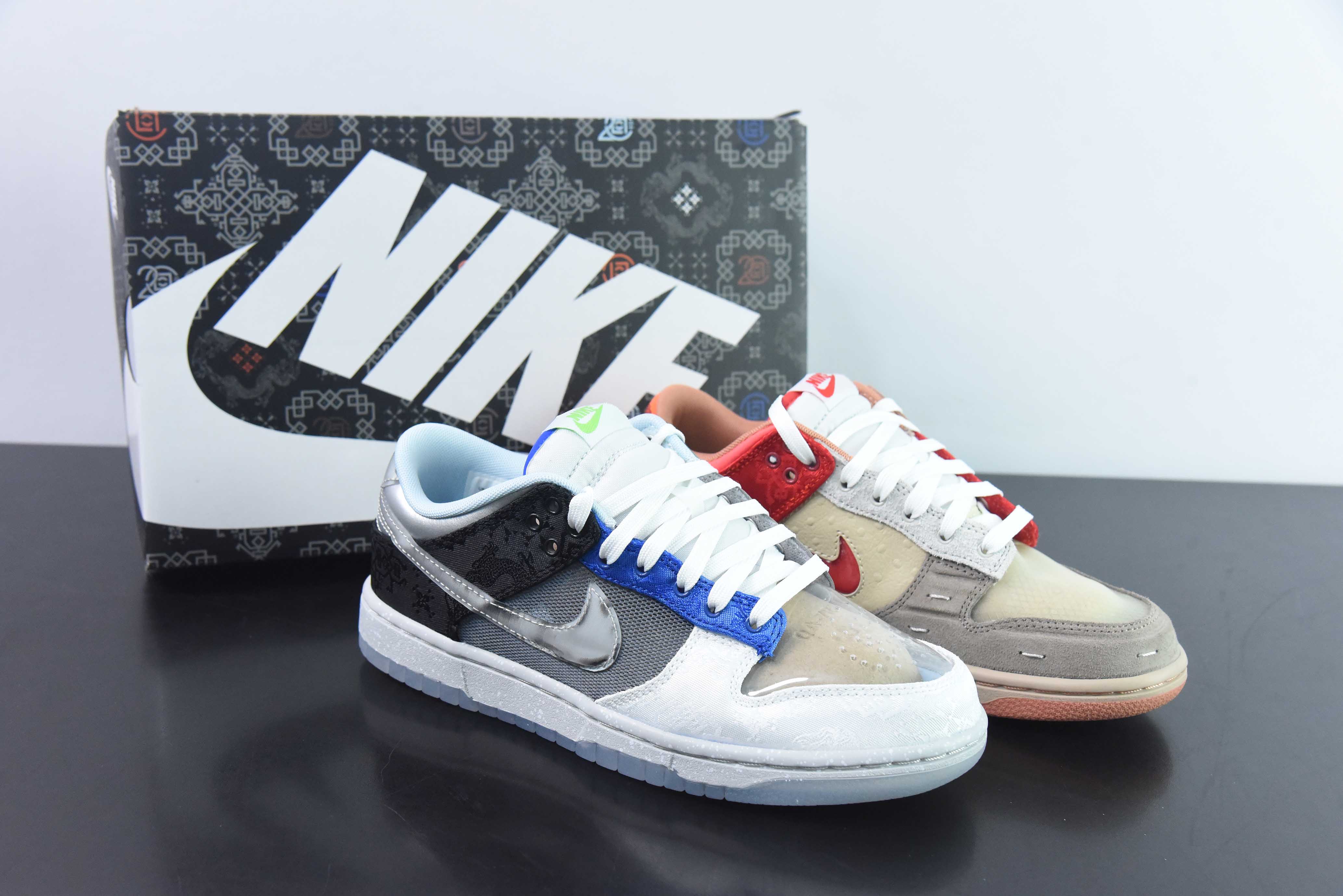 CLOT x Dunk 联名款 棕蓝灰陈冠希主理凝结集团 联名款限定款板鞋