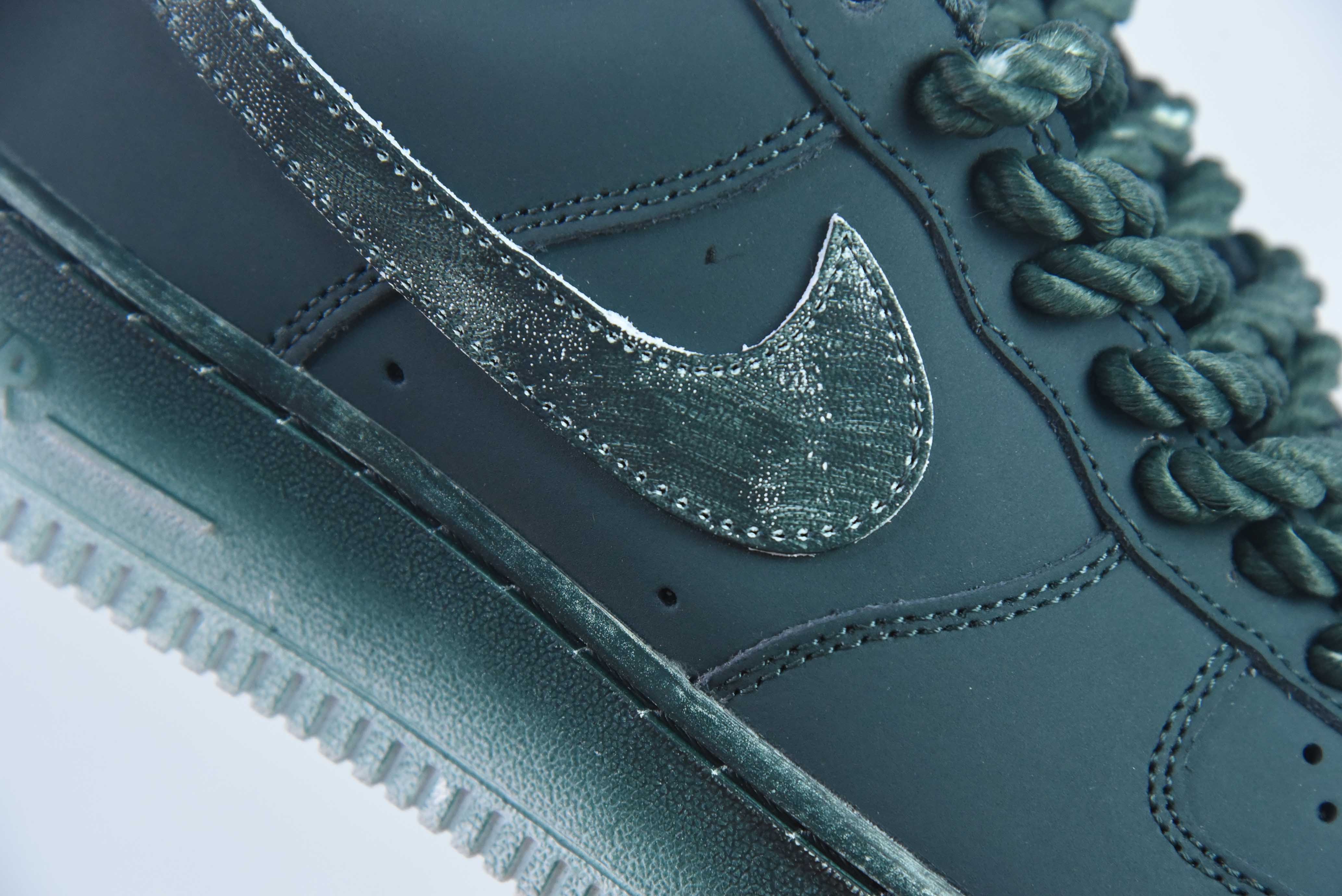 Nike Air Force 1 AF1 空军一号/低帮 黑色 粗鞋带 做旧 货号:315122-222