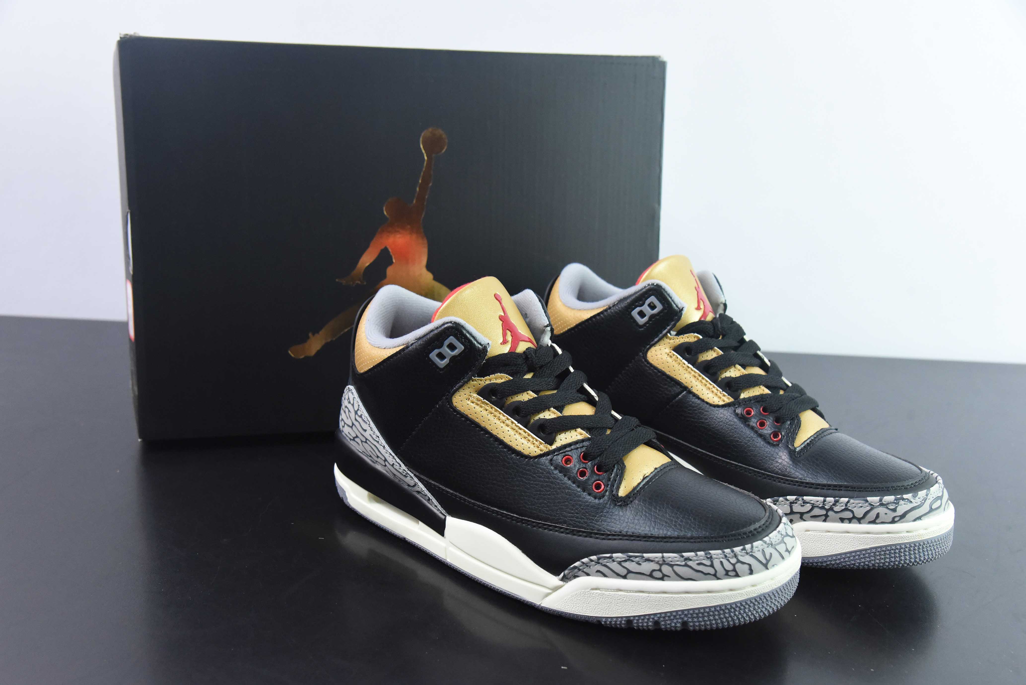 Air Jordan 3 Retro "Black Gold" AJ3 黑金 小黑水泥 货号：CK9246-067