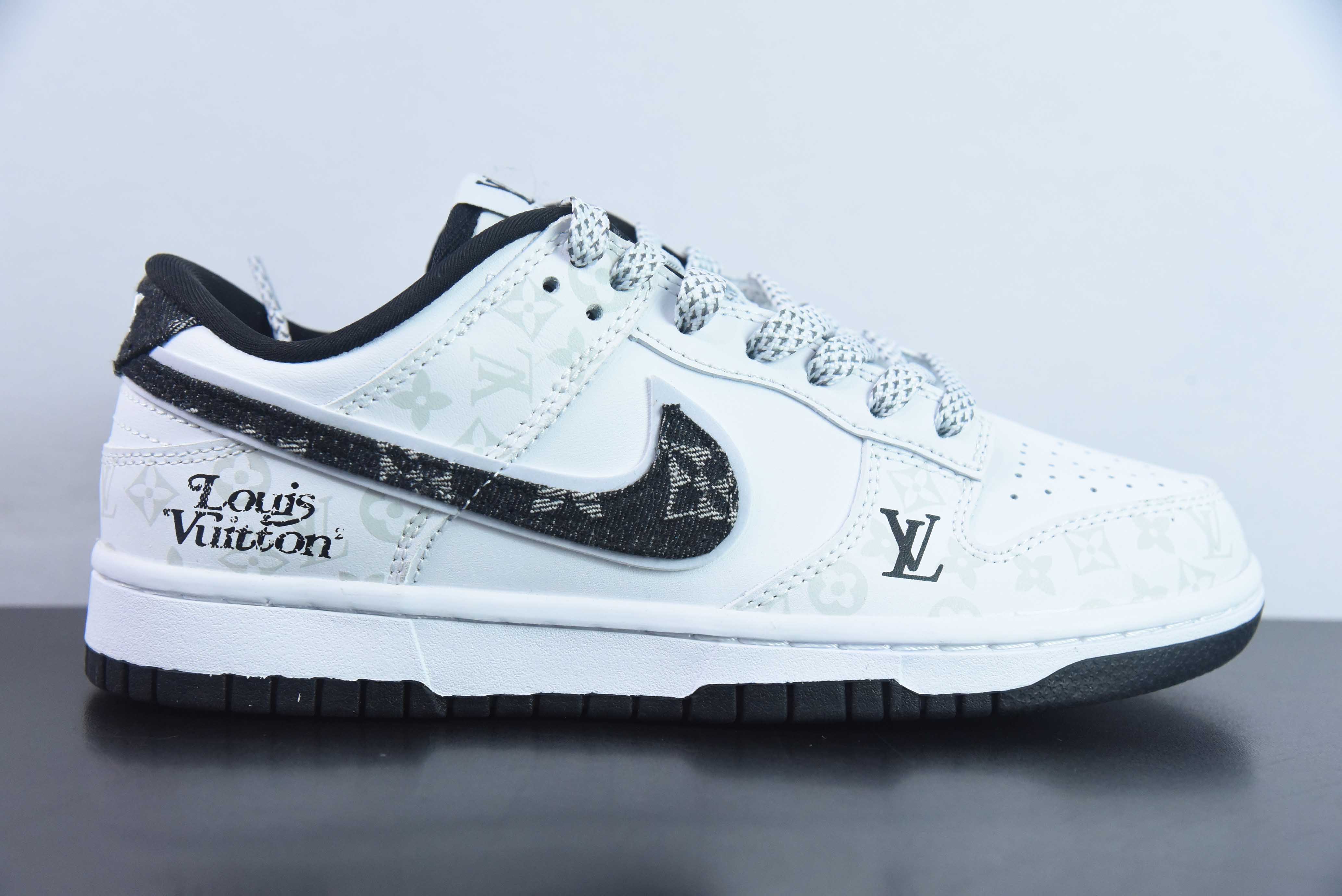 TLCD61036145 Nk SB Dunk Low zapatilla casual de skate de corte bajo, con estampado LV. N.º de artículo: DD1391 136. Bla…
