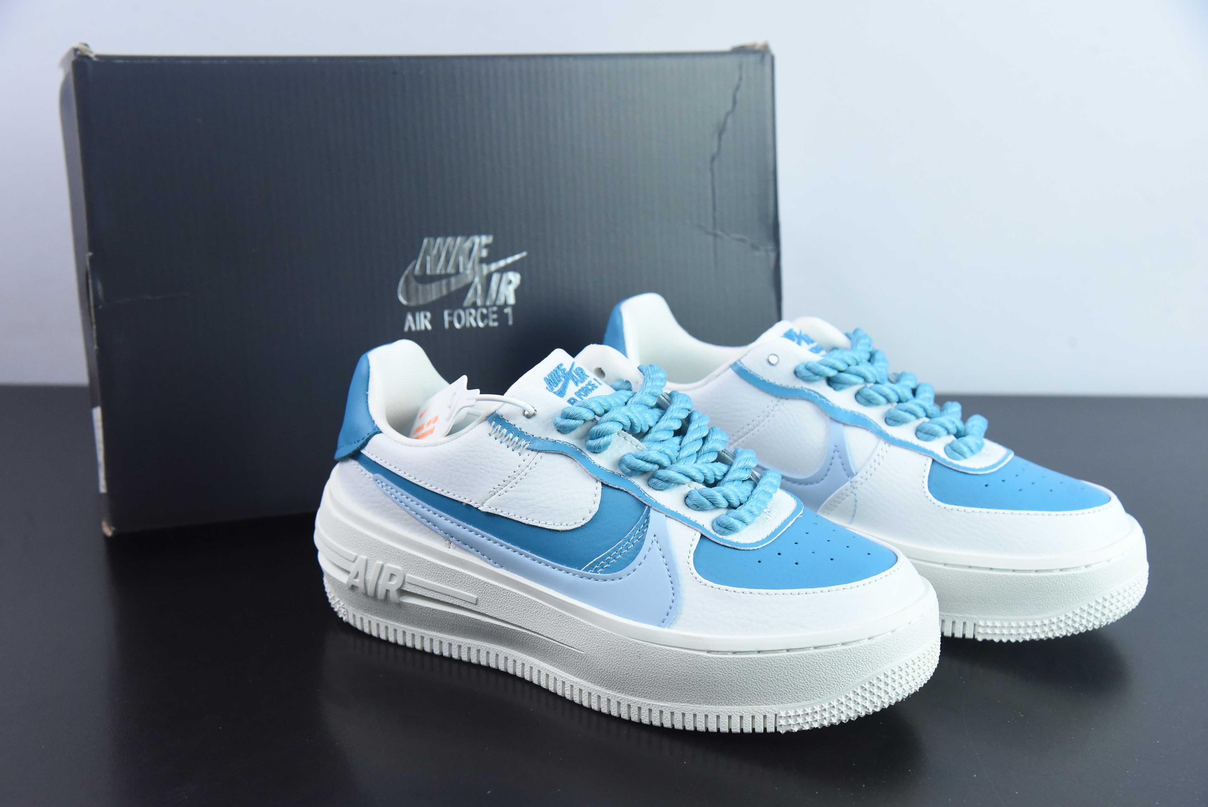 Nike Air Force 1 Low 07 PLT.AF.ORM 白蓝运动鞋 货号：DJ9946 111