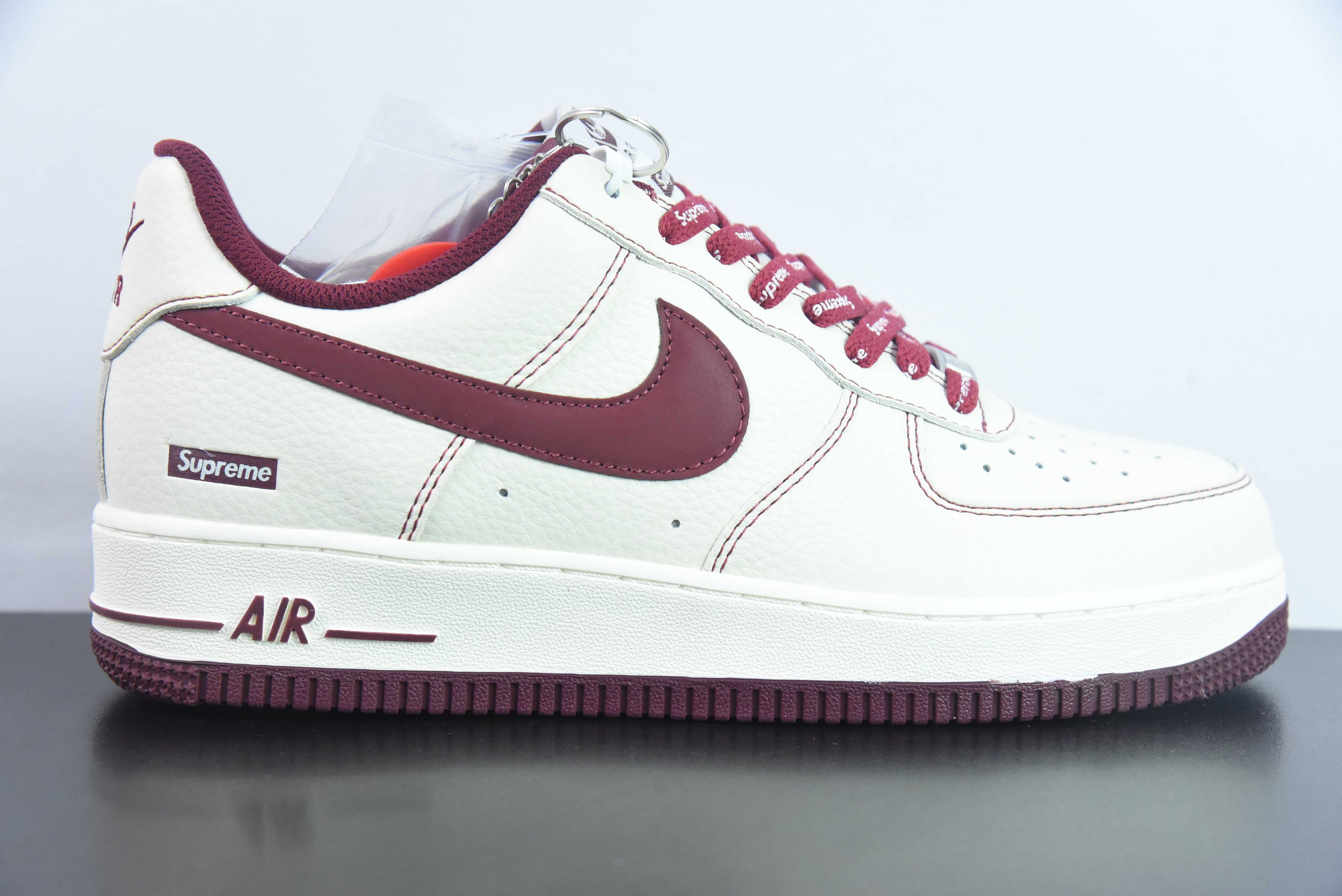 HAZ89457131 Supreme x NK Air Force 1'07 Low LV8 Vino Tinto Edición Conjunta Air Force 1 Zapatillas Casual de Caña Baja …