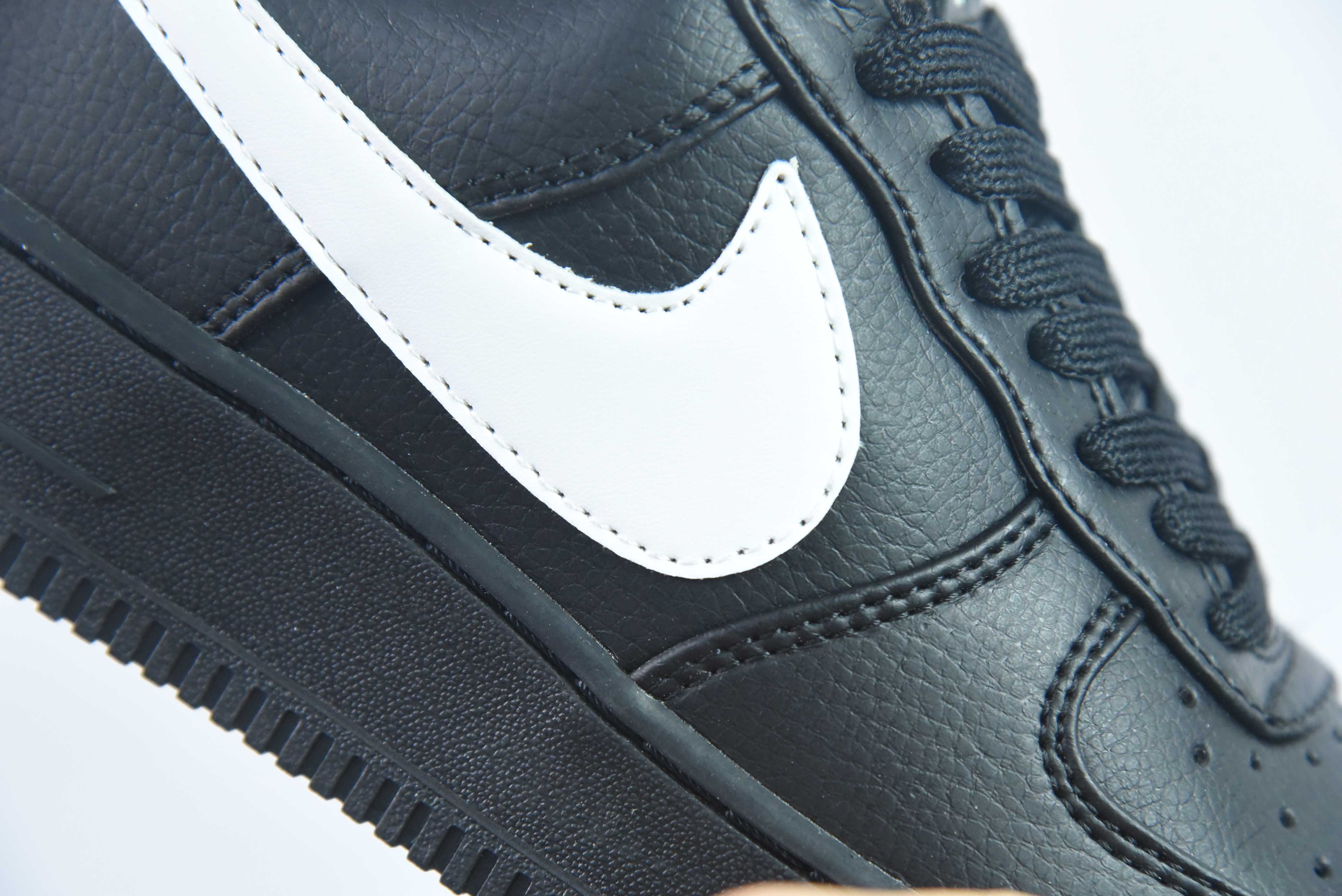 Nike Air Force 1’07 Low"空军一号系列 “皮革白黑放大钩子”CI9553-001