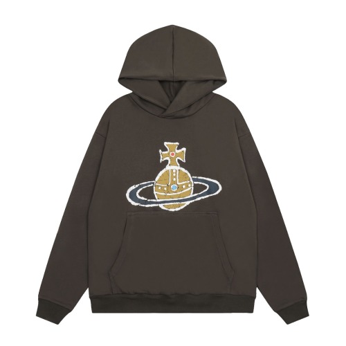 Vivienne Westwood Graffiti Orb Hoodie - Distressed Style, Oversized Fit 1 Vivienne Westwood Graffiti Orb Hoodie - Distressed Style, Oversized Fit