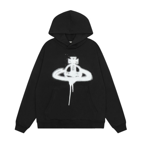Vivienne Westwood Classic Spray Paint Orb Hoodie - Trendy Oversized Fit 1 Vivienne Westwood Classic Spray Paint Orb Hoodie - Trendy Oversized Fit