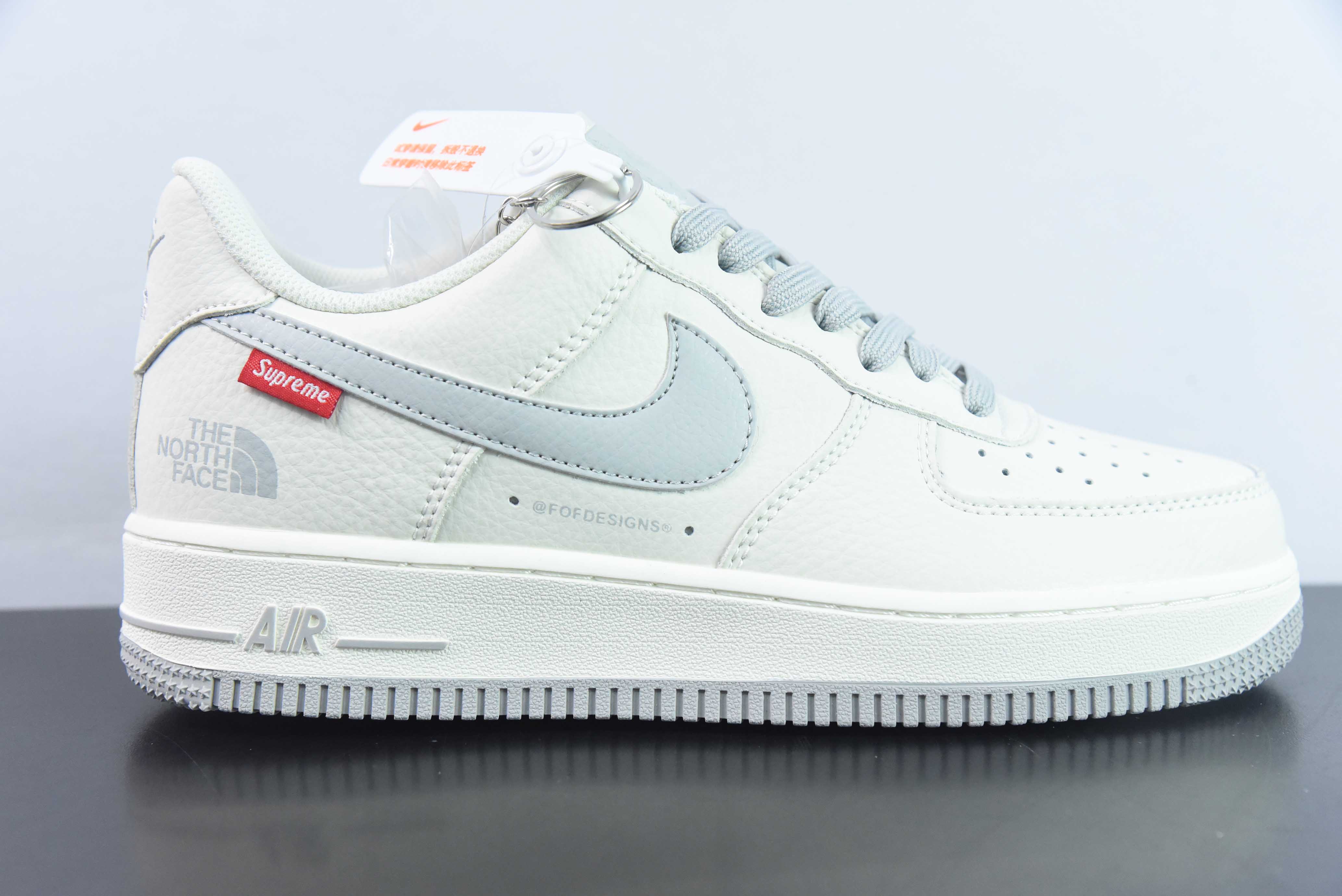 NAX31570546 The North Face x Supreme x Nike Air Force 1 07 Low"Supreme"空军一号“联名Sup米白狼灰红北面”SU2305-006尺码：36-45