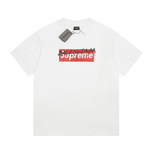 Balenciaga x Supreme White Cotton T-Shirt with Logo Print - Unisex 1 Balenciaga x Supreme White Cotton T-Shirt with Logo Print - Unisex