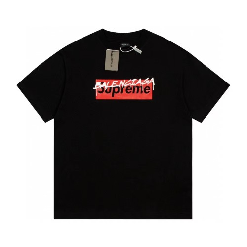 Balenciaga x Supreme Printed Cotton T-Shirt,Relaxed Fit, Black, Unisex 1 Balenciaga x Supreme Printed Cotton T-Shirt,Relaxed Fit, Black, Unisex