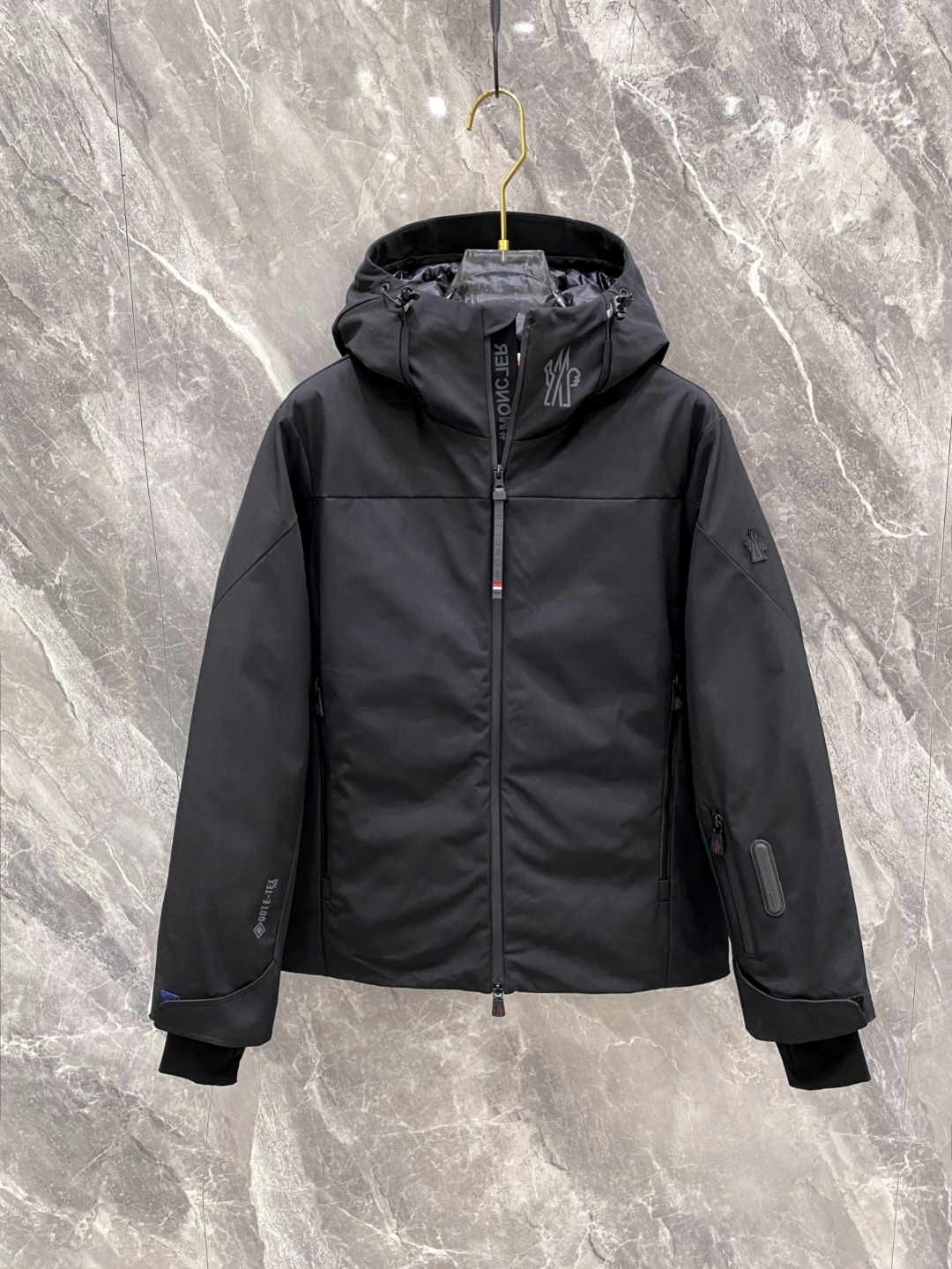 Moncler Black Hooded Zip Jacket