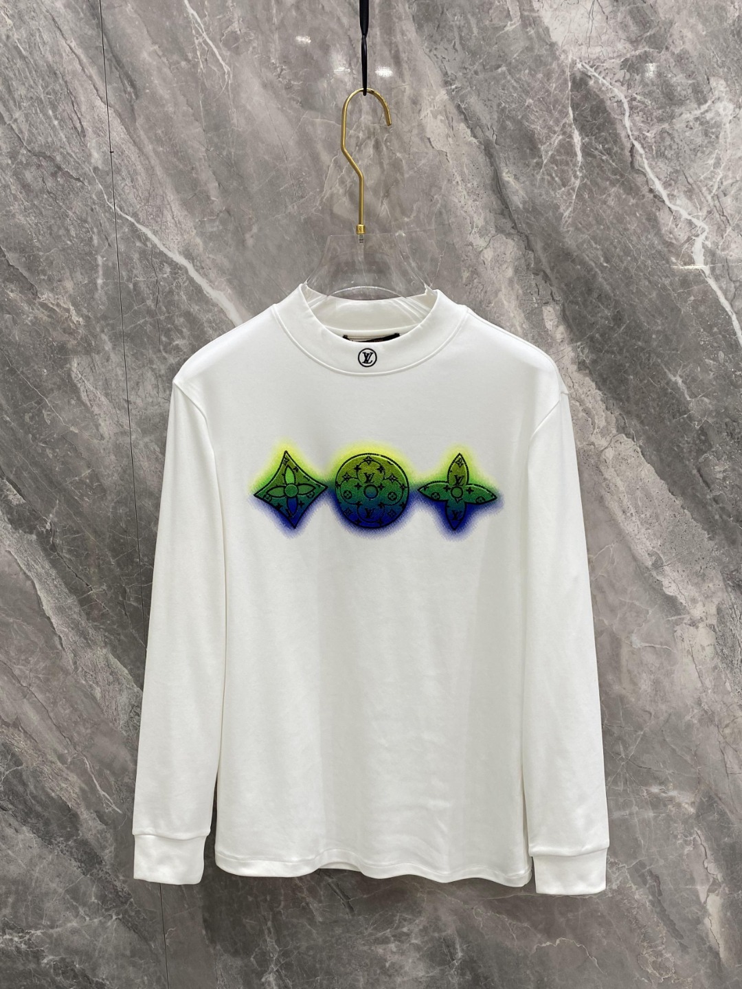 Louis Vuitton Clothing T-Shirt Black White Embroidery Unisex Cotton Fall Collection Long Sleeve