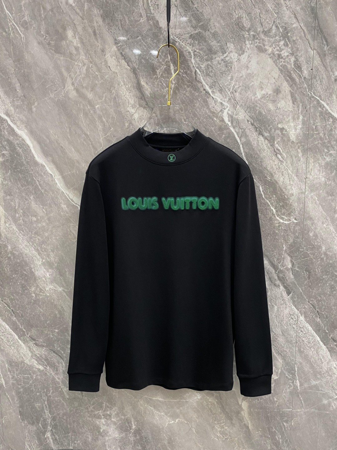 Louis Vuitton Clothing T-Shirt Black White Embroidery Unisex Cotton Fall Collection Long Sleeve