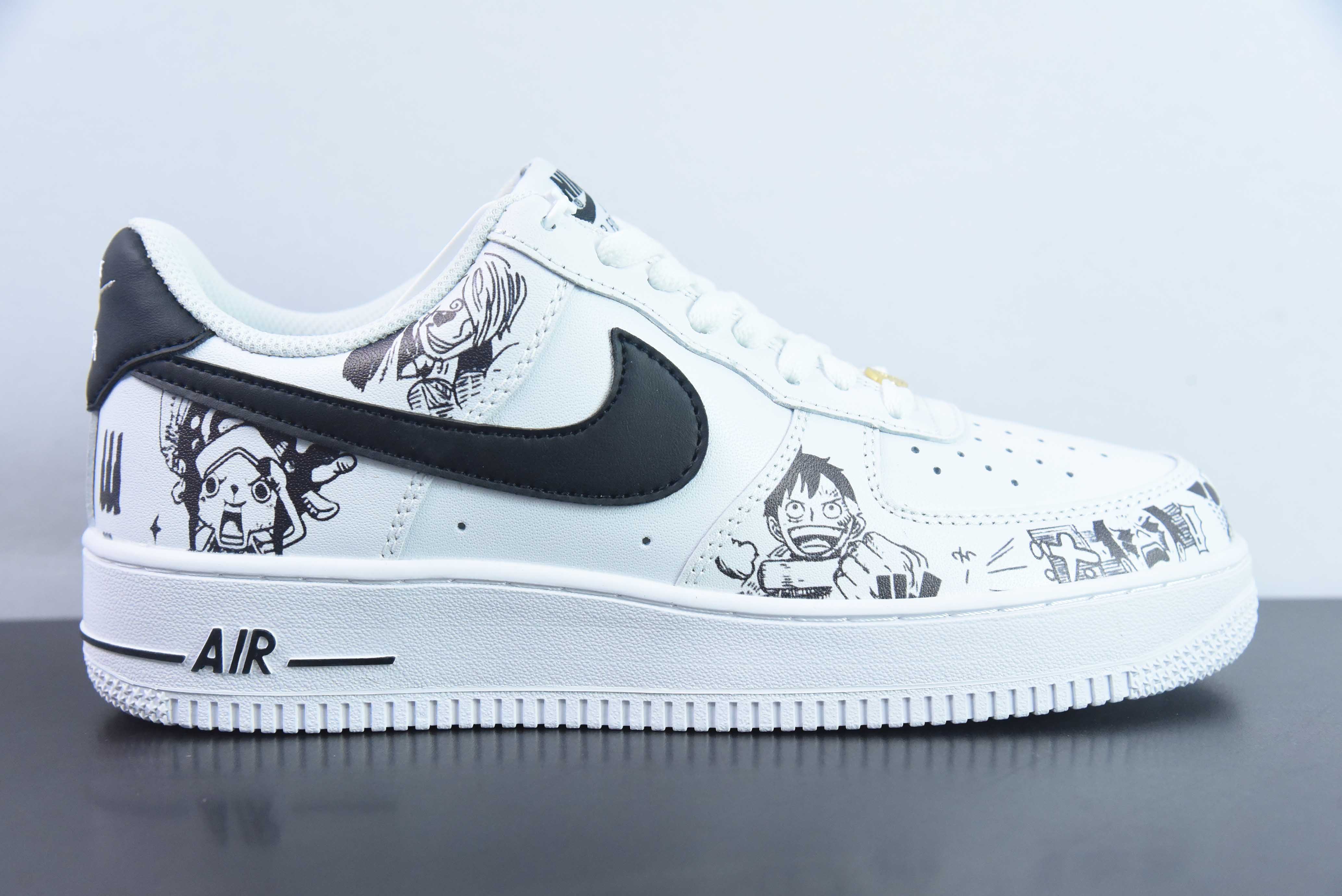 RAC31153243 "One Piece" x Nike Air Force 1 '07 Low "White/Blackc/One Piece", Air Force 1 de caña baja con gra…