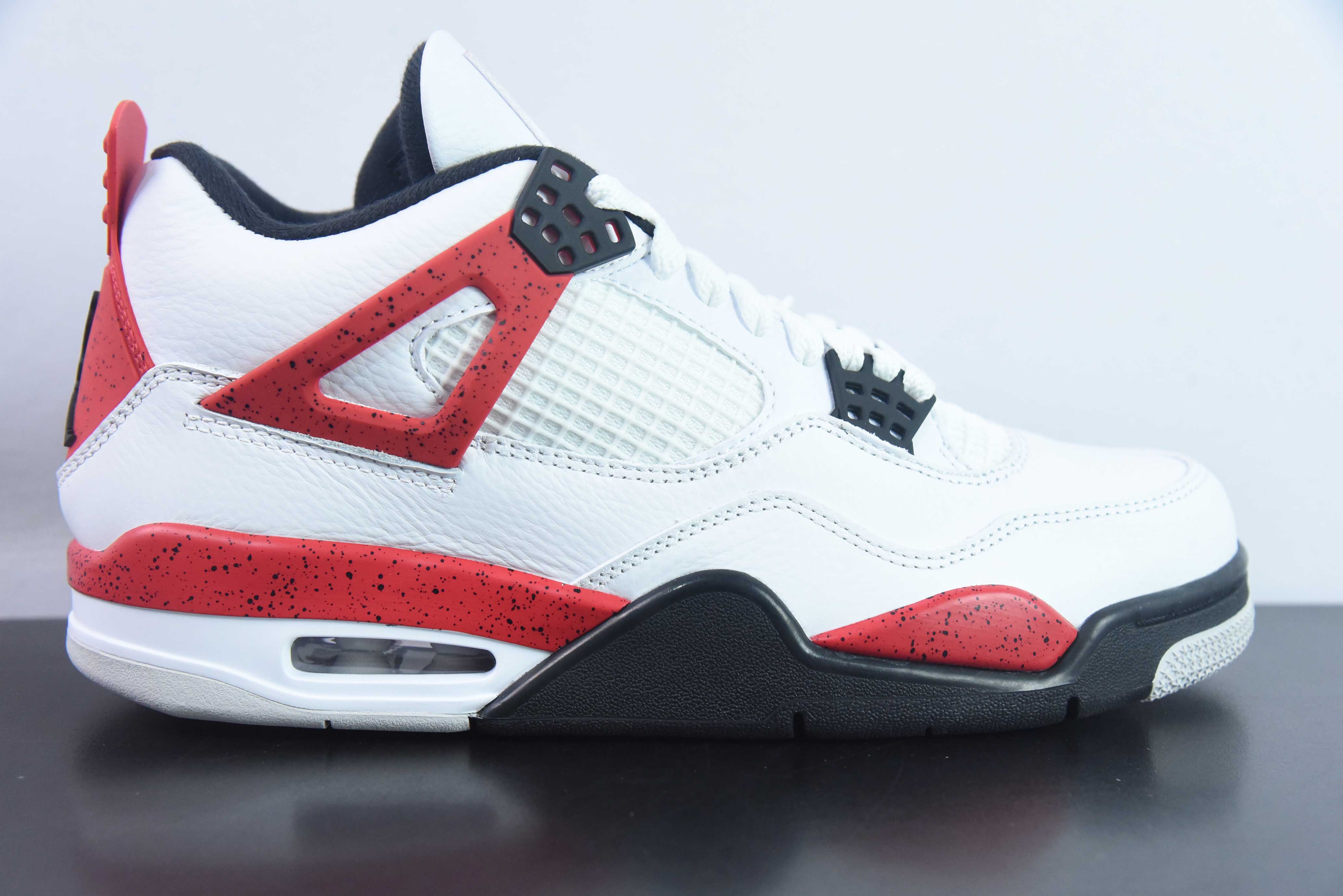 KHFT50567769 Original puro Air Jordan AJ4 Retro blanco, negro y rojo, cemento rojo, N.º de artículo: DH6927-161, Tallas…