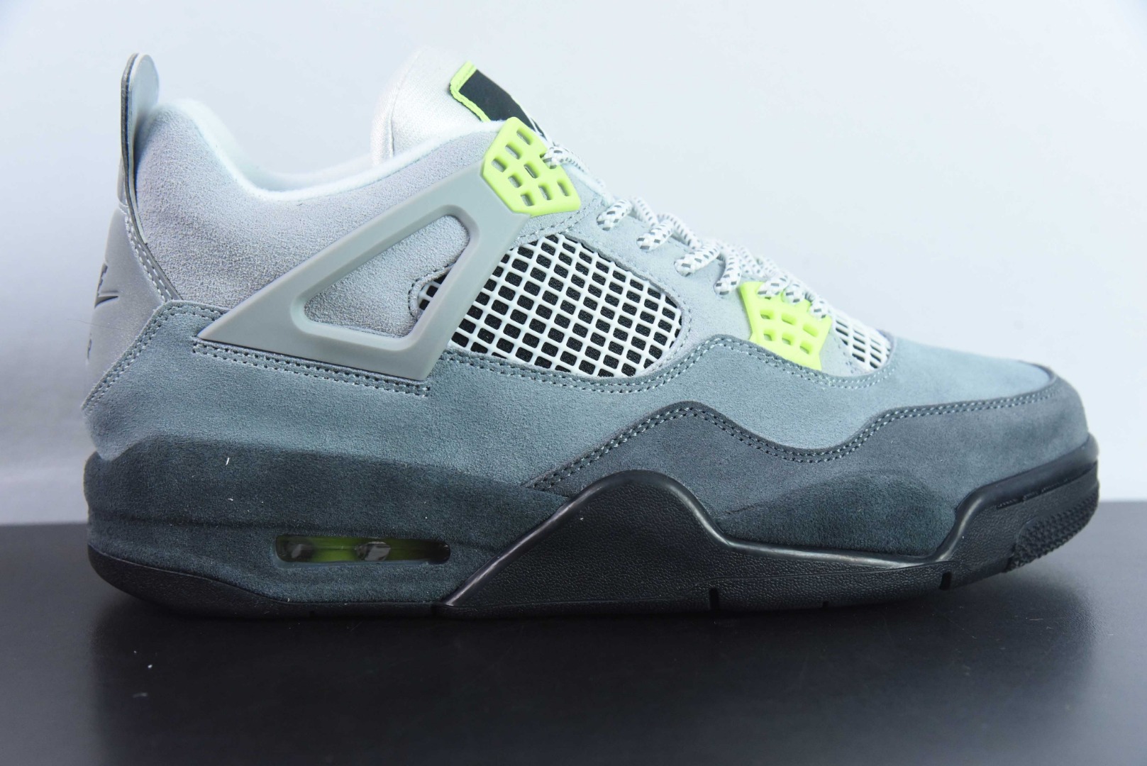 NIK21773954 Air Jordan 4 '95 Neon AJ4 gris verdoso, N.º de artículo: CT5342-007, zapatillas de baloncesto cul…