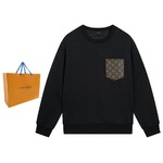 Louis Vuitton AAAAA+
 Clothing Sweatshirts Black White Unisex Cotton Fall/Winter Collection Trendy Brand