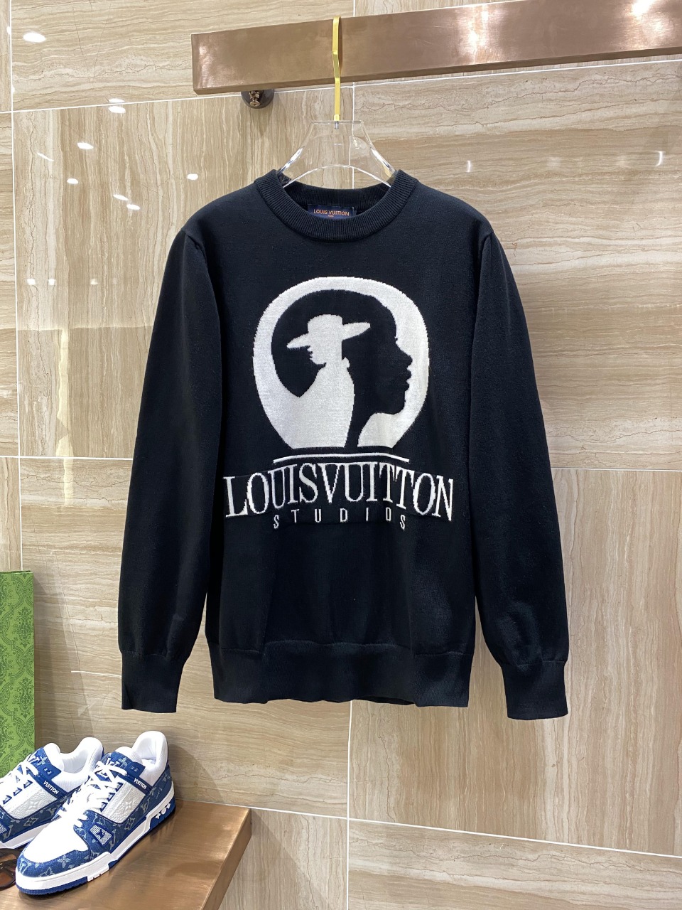 Louis Vuitton Clothing Sweatshirts Sewing Knitting Wool Fall/Winter Collection Fashion Long Sleeve