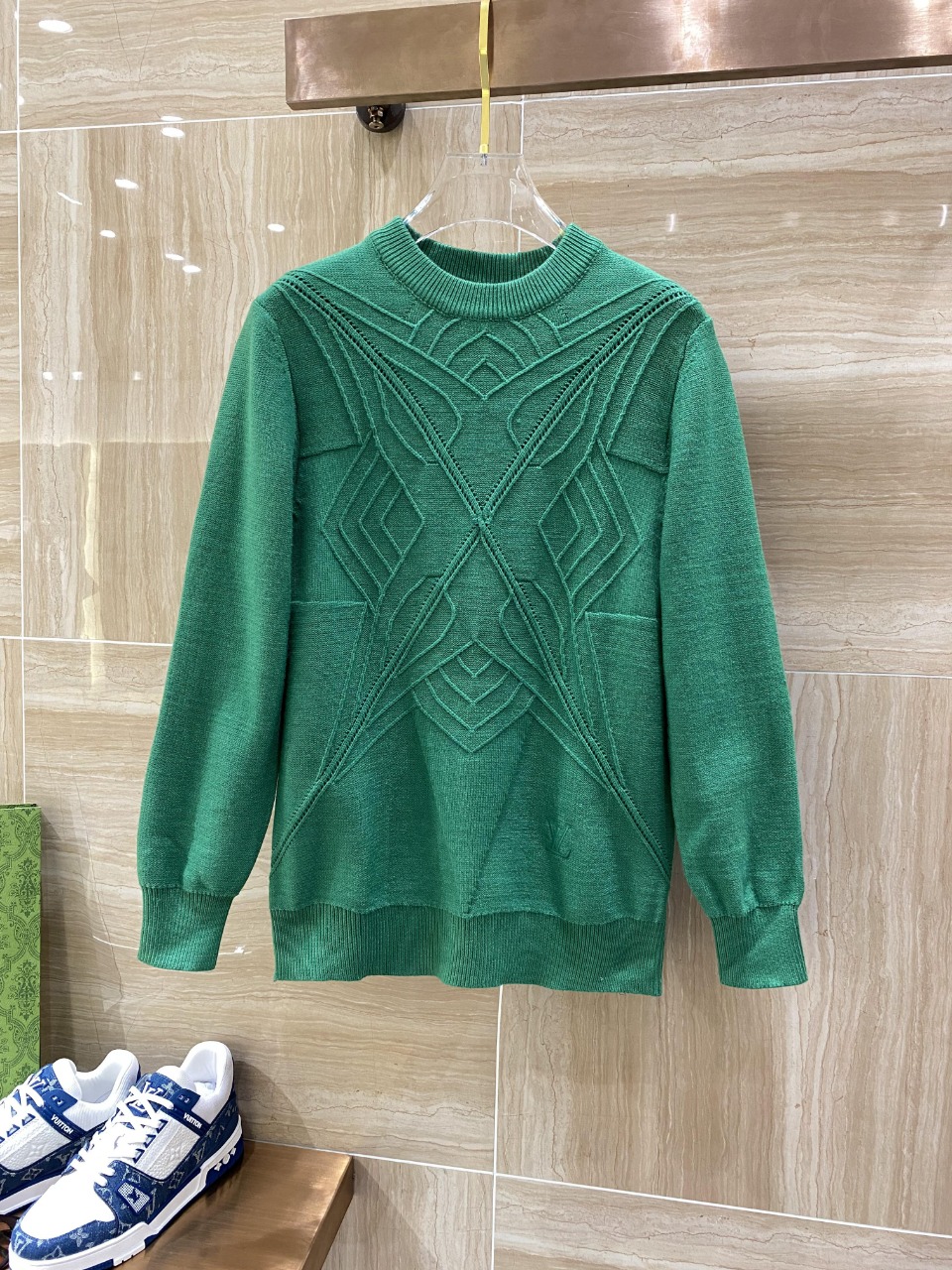Louis Vuitton Clothing Knit Sweater Openwork Knitting Wool Fall Collection Fashion