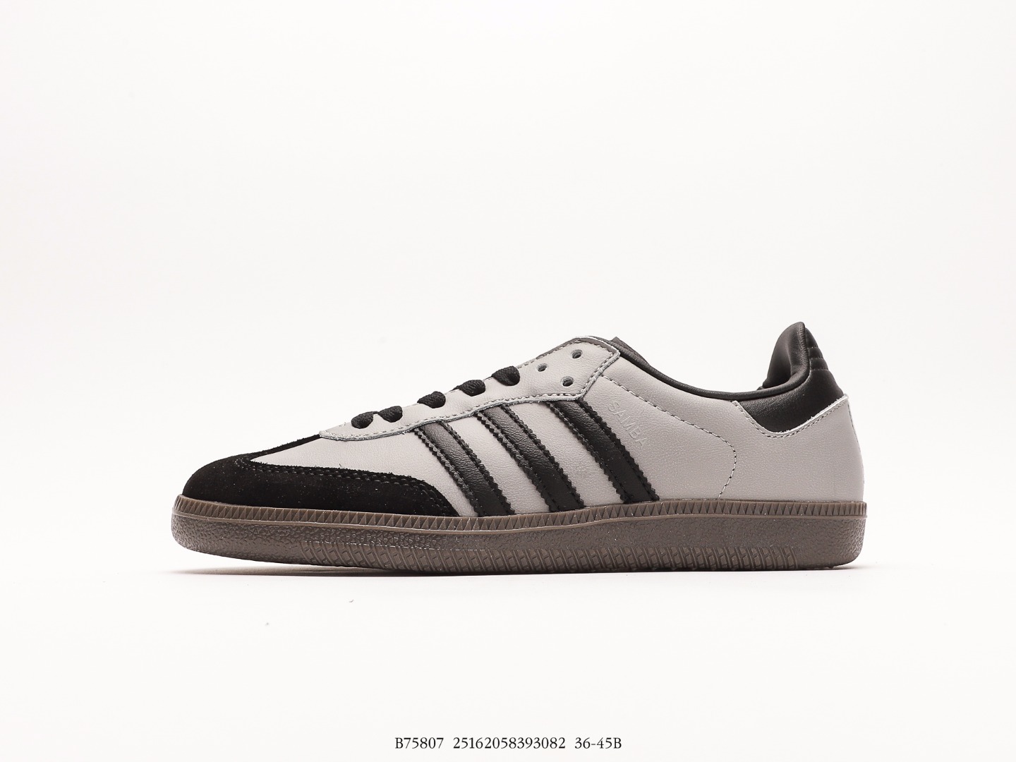 Adidas AD Original Samba OG Negro y Gris Adidas Trébol Serie Samba Zapatillas de entrenamiento versá