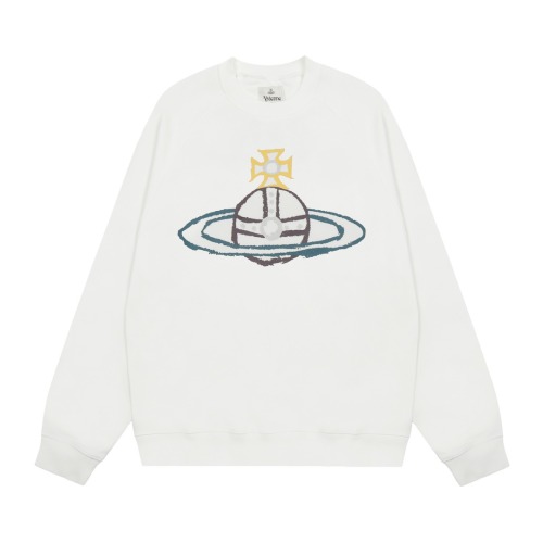 Vivienne Westwood Planet Print Crewneck Sweatshirt Loose Fit Pullover Top 1 Vivienne Westwood Planet Print Crewneck Sweatshirt Loose Fit Pullover Top