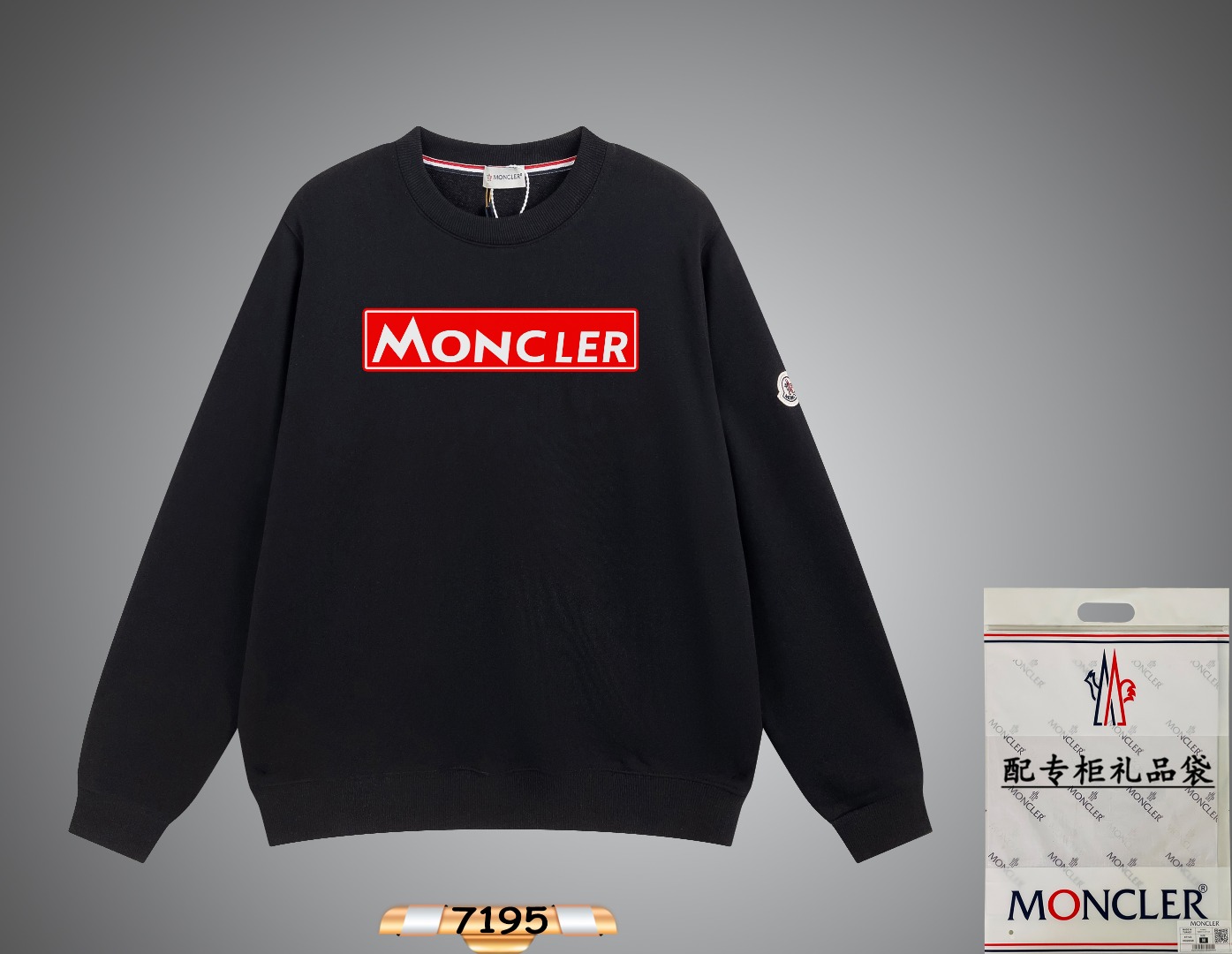 Moncler Clothing Sweatshirts Best knockoff
 Black White Printing Unisex Fall/Winter Collection Fashion