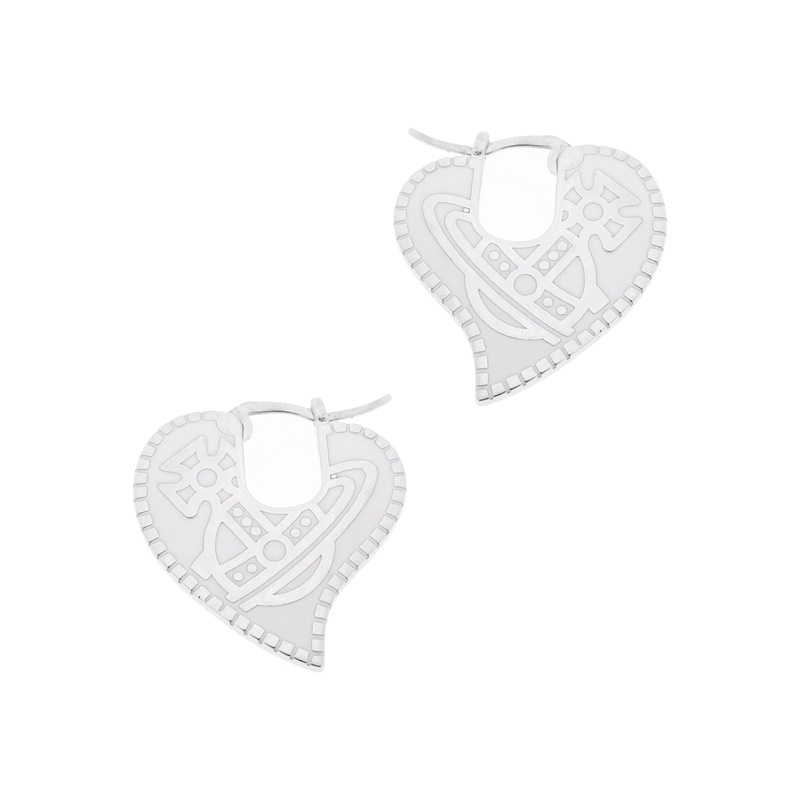 NO:103297,Queen Mother's Love Gear Painted Earrings-Silver White, Queen Mother's Earrings, Earrings19860909西太后爱心齿轮烤漆耳环-银白,西太后耳钉,earrings,Jewelry