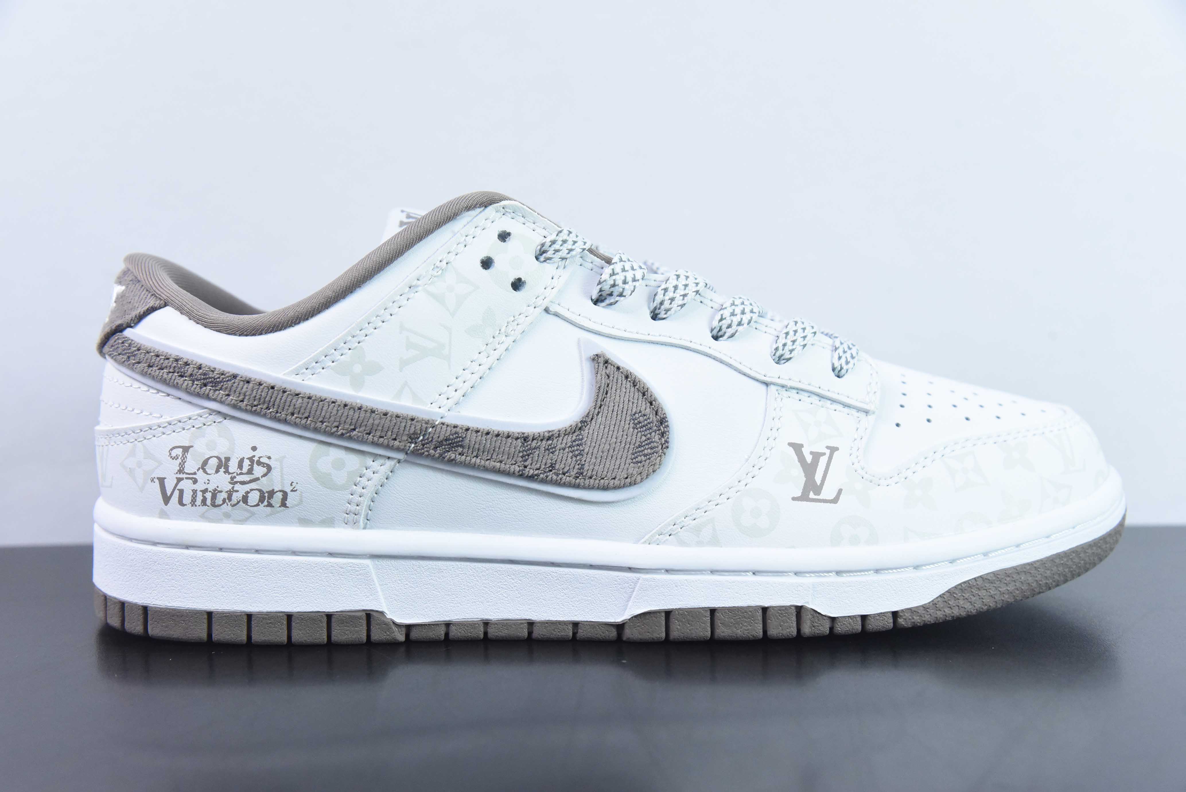PLCG91017345 Nike SB Dunk Low “ LV联名- 深灰暗夜精灵 ” 高端定制 低帮休闲板鞋 货号:DD1391-128 尺码：36-45
