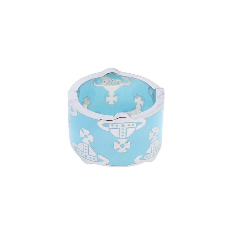NO:103303,Queen Mother of the Citizens, Saturn's painted ring - silver blue, Queen Mother of the Citizens, ring19860909西太后上下土星烤漆戒指-银蓝,西太后戒指,ring,Jewelry