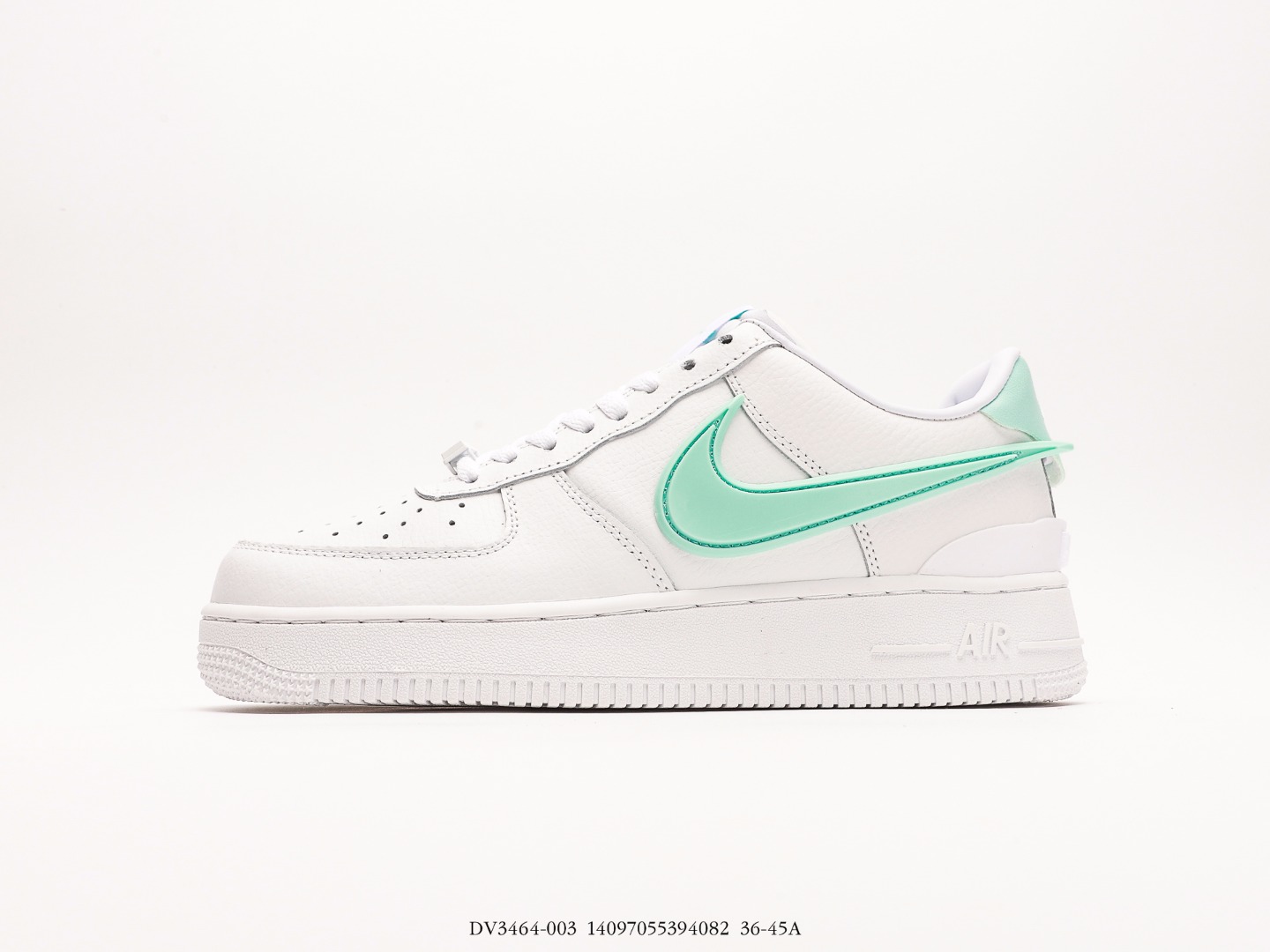 AMBUSH x Nike Air Force 1 LowBlueYellow Air Force 1 Wide Bottom Edition Low Top Casual Sneaker 
