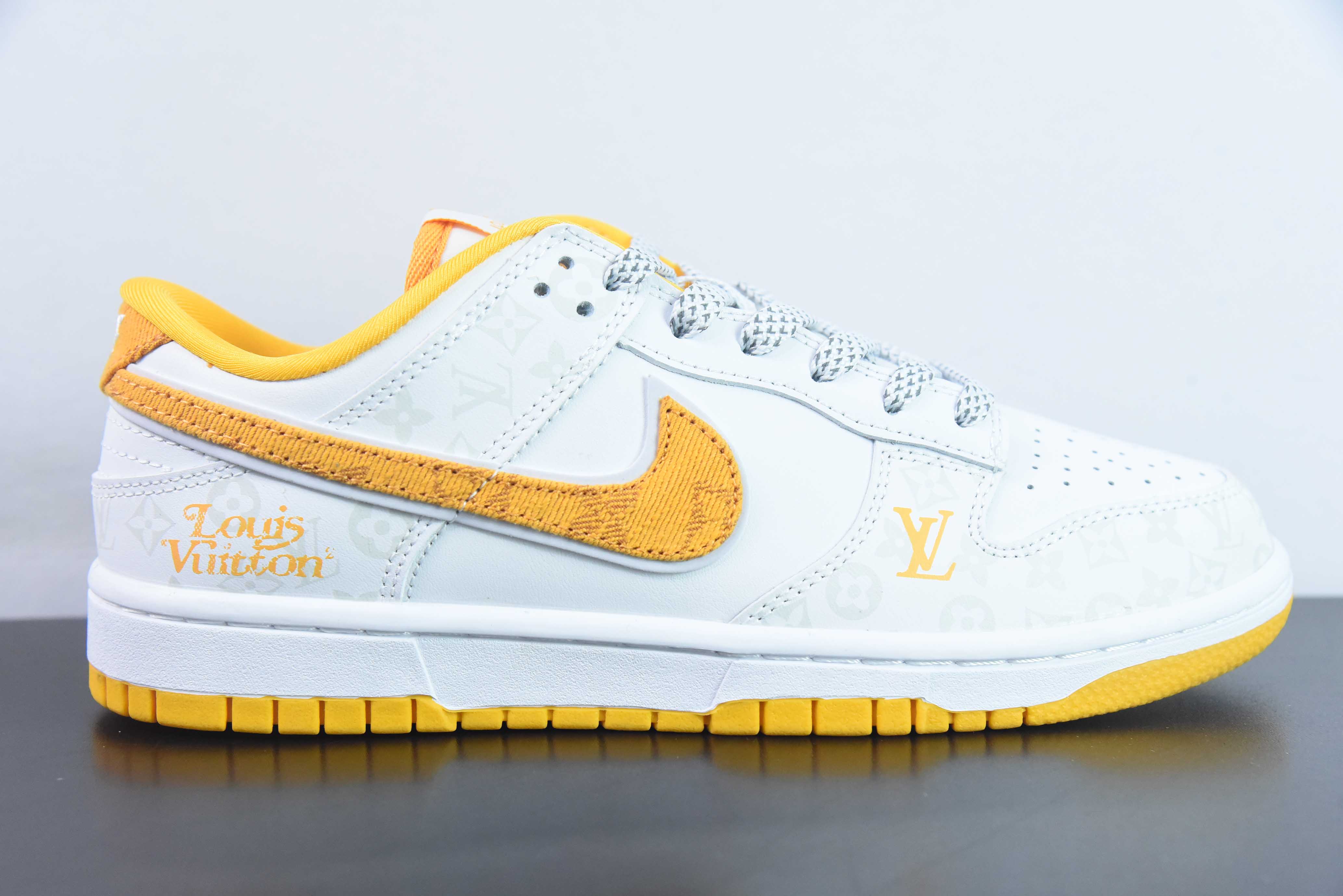 ELCF81533746 Nk SB Dunk Low LV colaboración amarillo oscuro elfo nocturno personalización de alta gama zapatillas de sk…