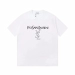 AAA+
 Yves Saint Laurent Clothing T-Shirt Black White Short Sleeve