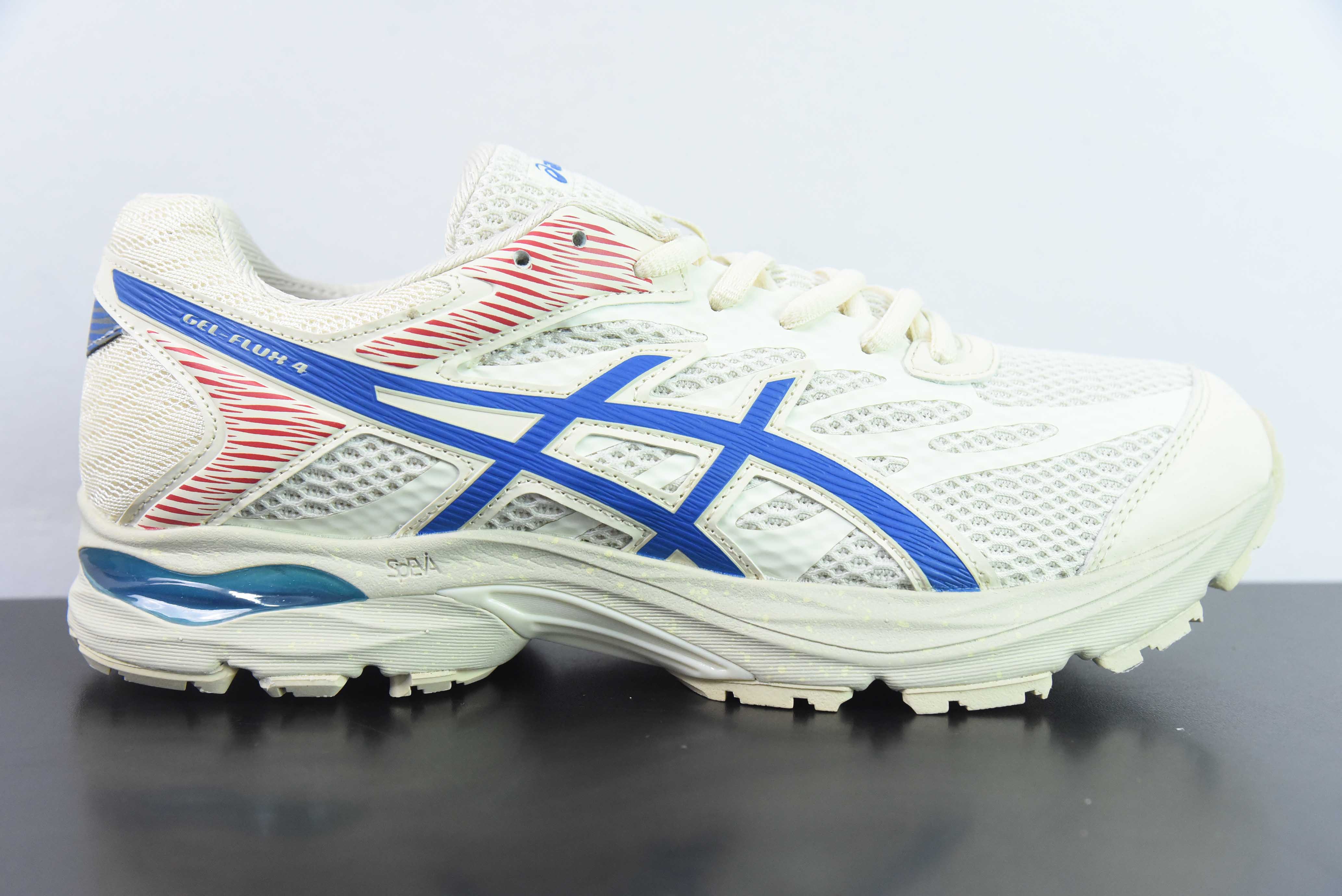 RLCX33652339 Asics Gel-Flux 4 zapatillas de running ultraligeras de ocio y deporte "blanco marfil, azul y roj…