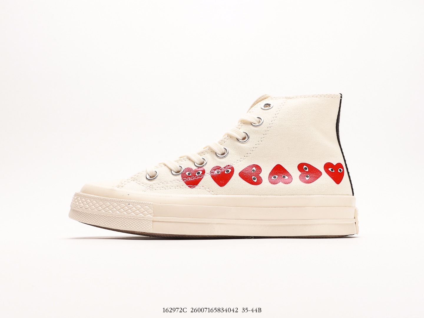 Converse CDG Play x Converse 1970s Cordones Converse Kawakubo Rei Play Love Collaboration Canvas Sne