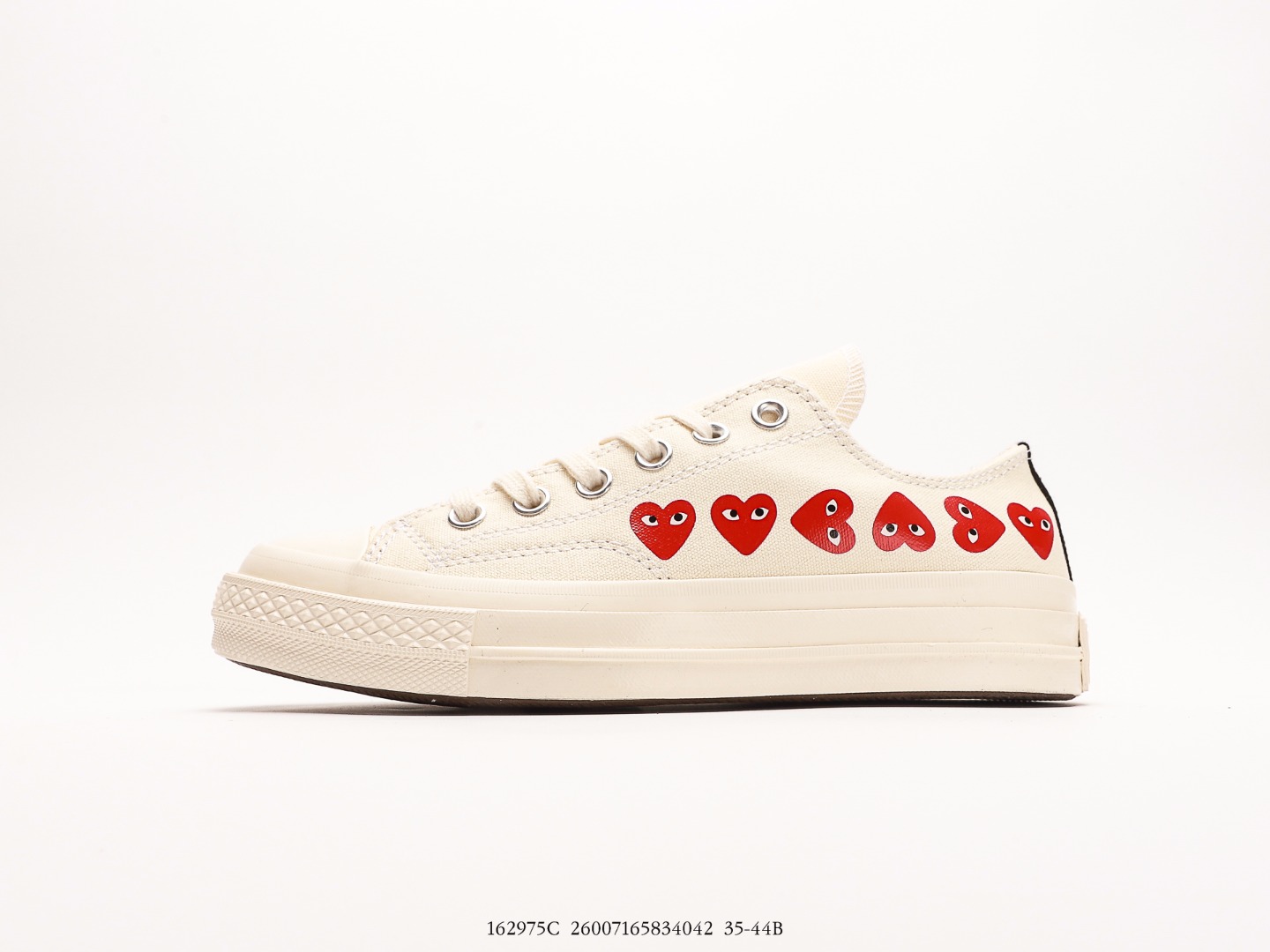 Converse CDG Play x Converse 1970s Cordones Converse Play x Rei Kawakubo Zapatillas de lona con cora