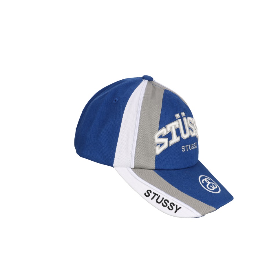图片[2]-#Stussy/斯图西 23Fw 拼色赛车元素刺绣帽子 面料采用精梳A10856活性黑纱卡，刺绣采用立体绣花工艺，前面的LOGO和魔术贴上的字母均采用无锡露米娅线 ，这个线常年合作的品牌有N*k*，N*we*a，T*f，Adi***， 斐*乐等，由进口的百灵达绣花机打造而成，帽舌绗绣都是绣花机制作并非普通纱线，工艺费工费时，帽舌前面那根棉绳是手工用纱卡内包进去的，辅料均为外贸渠道订购的，逼真度极高，MLB NEWRA指定代工的外贸大厂作业，基本上每顶帽子找不到一根线头，产品对版一致，产品简单又好搭配 尺码：56-61cm魔术贴可调节-选品中心