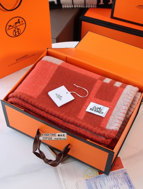 Hermes Ithaque Wool and Cashmere Blanket - 135 x 175cm 1 Hermes Ithaque Wool and Cashmere Blanket - 135 x 175cm