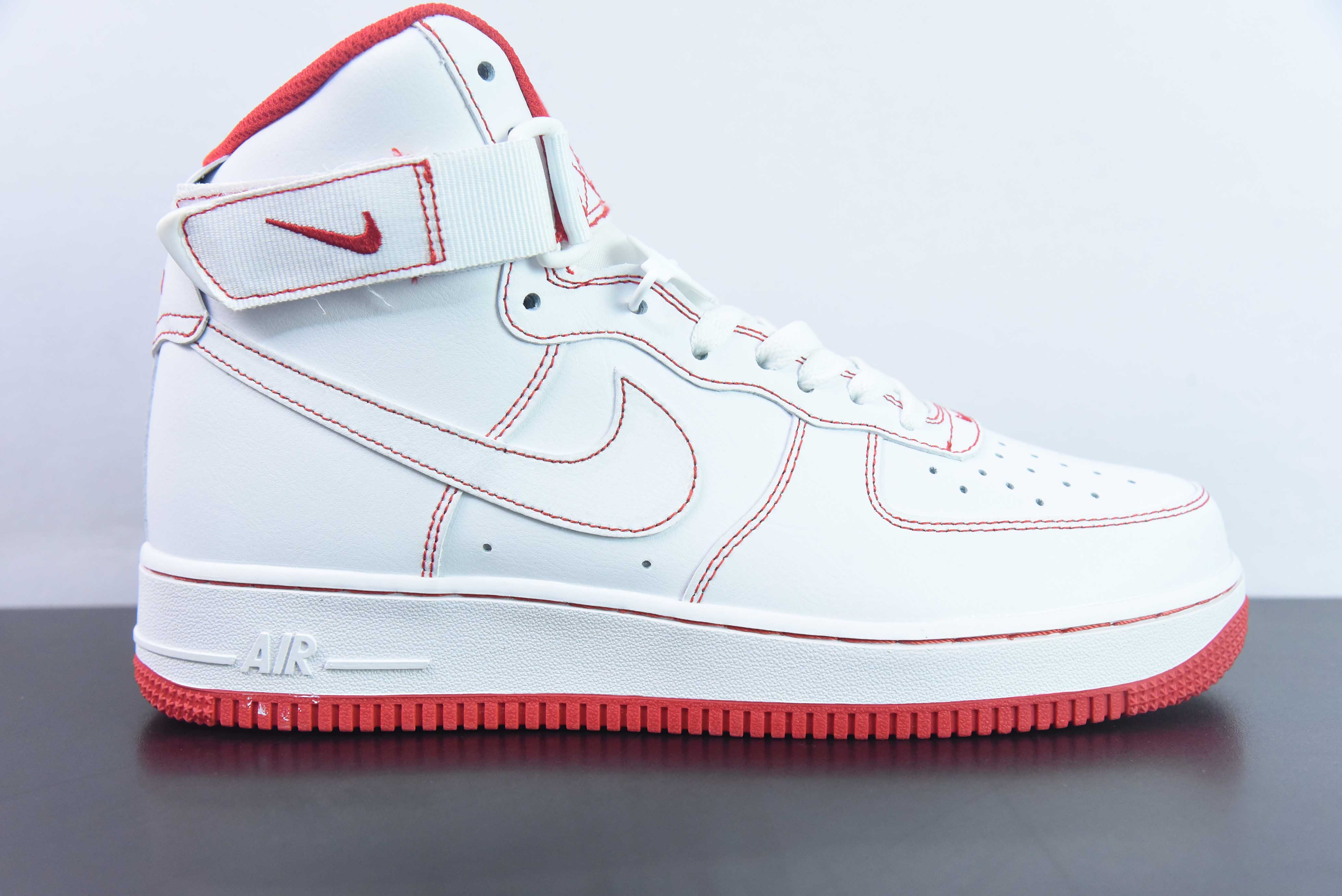 DAP67576234 NK Air Force 1 ’07 Lv8 High"White/Red University"Air Force One clásico de caña alta zapatillas de…