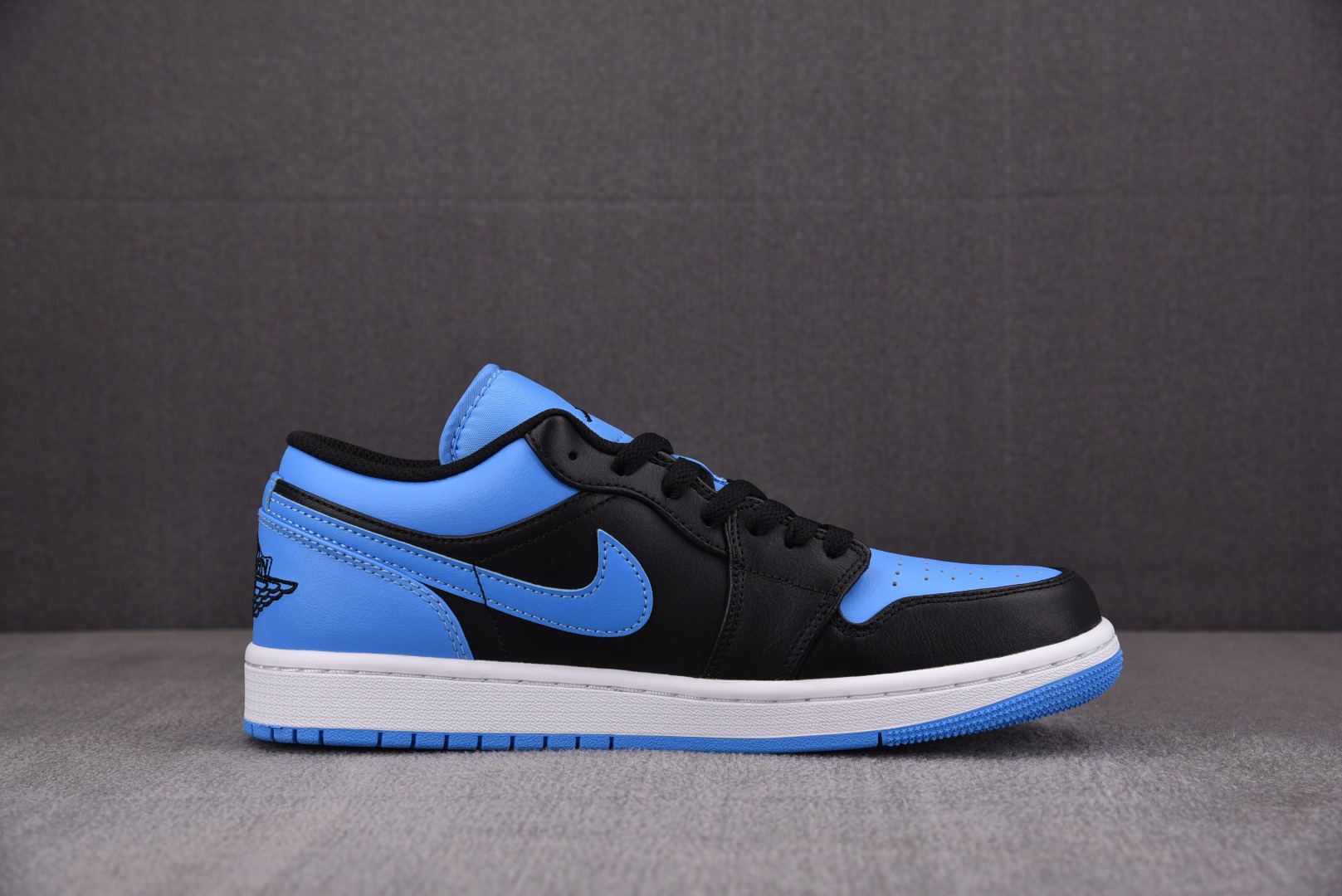 AJLow黑蓝鞋码40-46总裁R版出品-AirJordan1Low“UniversityBlue”黑蓝