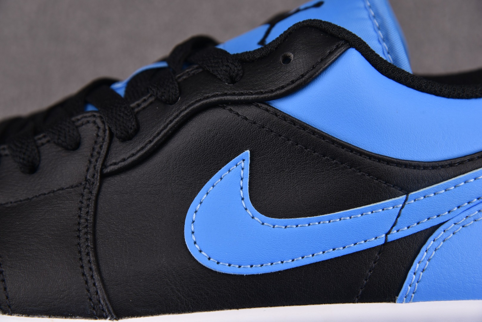 AJLow黑蓝鞋码40-46总裁R版出品-AirJordan1Low“UniversityBlue”黑蓝