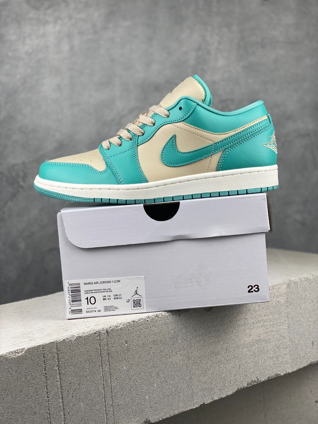 AJ1Low蓝绿色Size:35.5-45总裁R版出品-AirJordan1LowAJ1蓝绿色鞋DC07